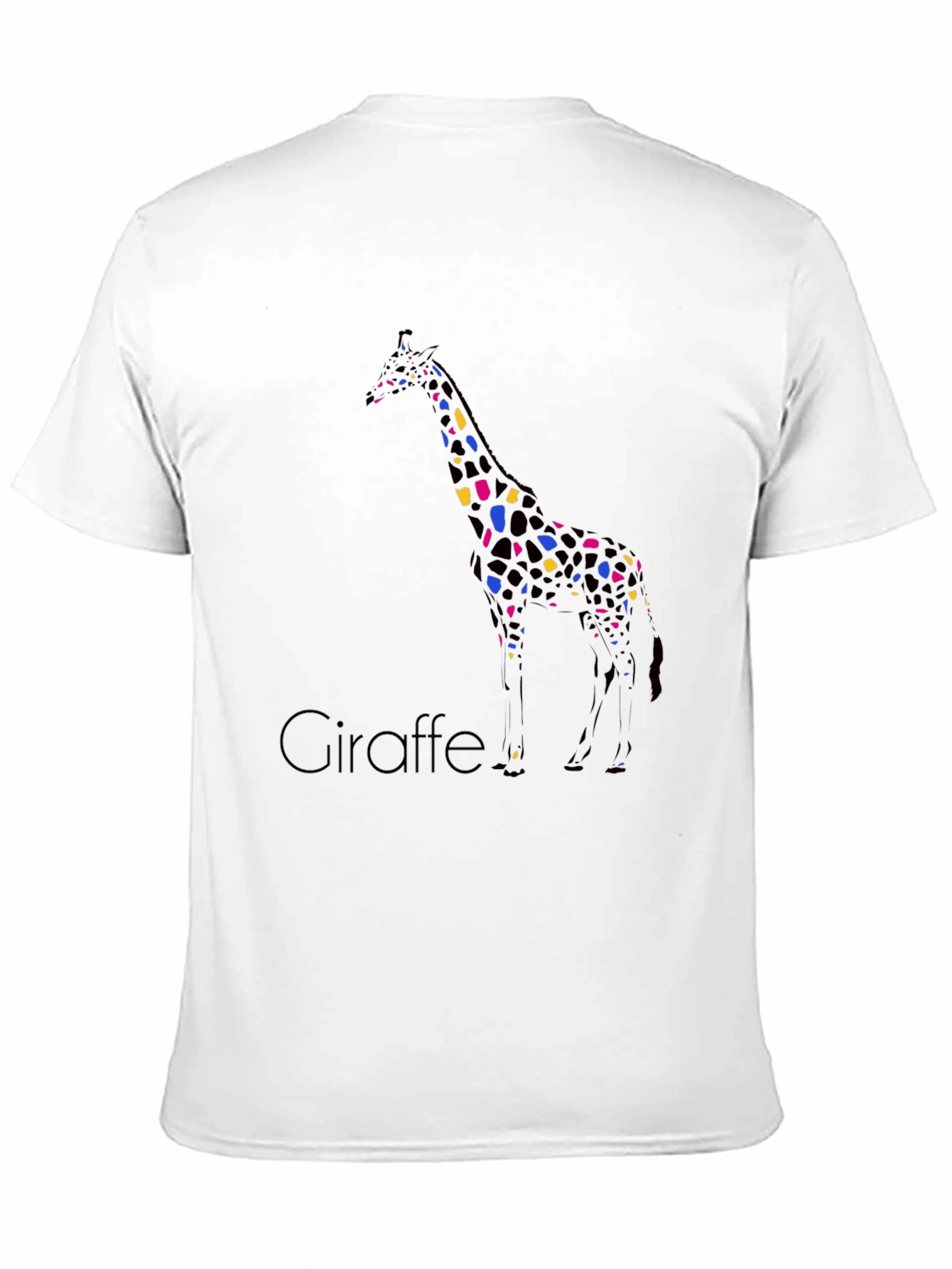 Black Giraffe Print Crew Neck T-Shirt view 11