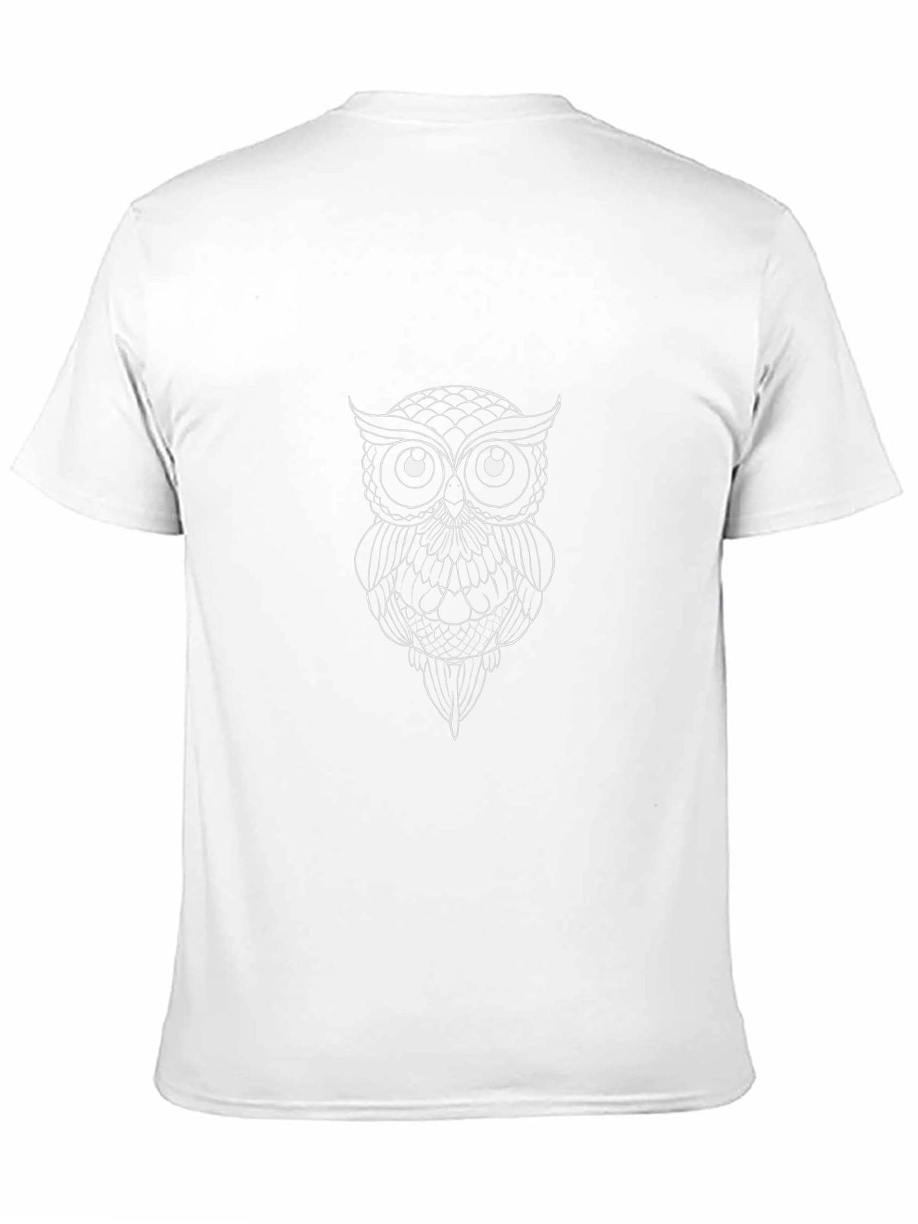 Black Owl Graphic Print Black T-Shirt view 11