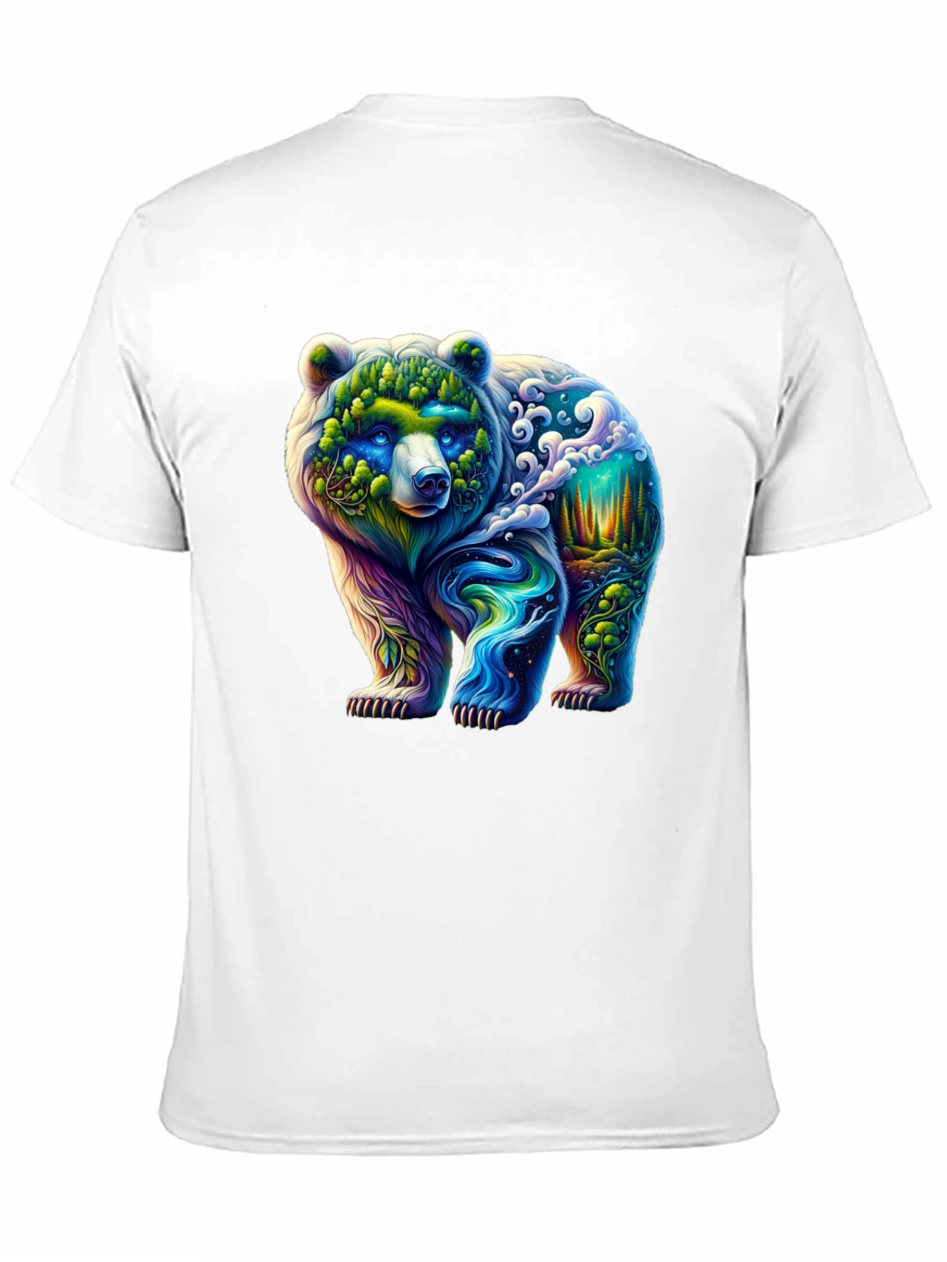 Black Nature Bear Graphic Tee - Black view 11