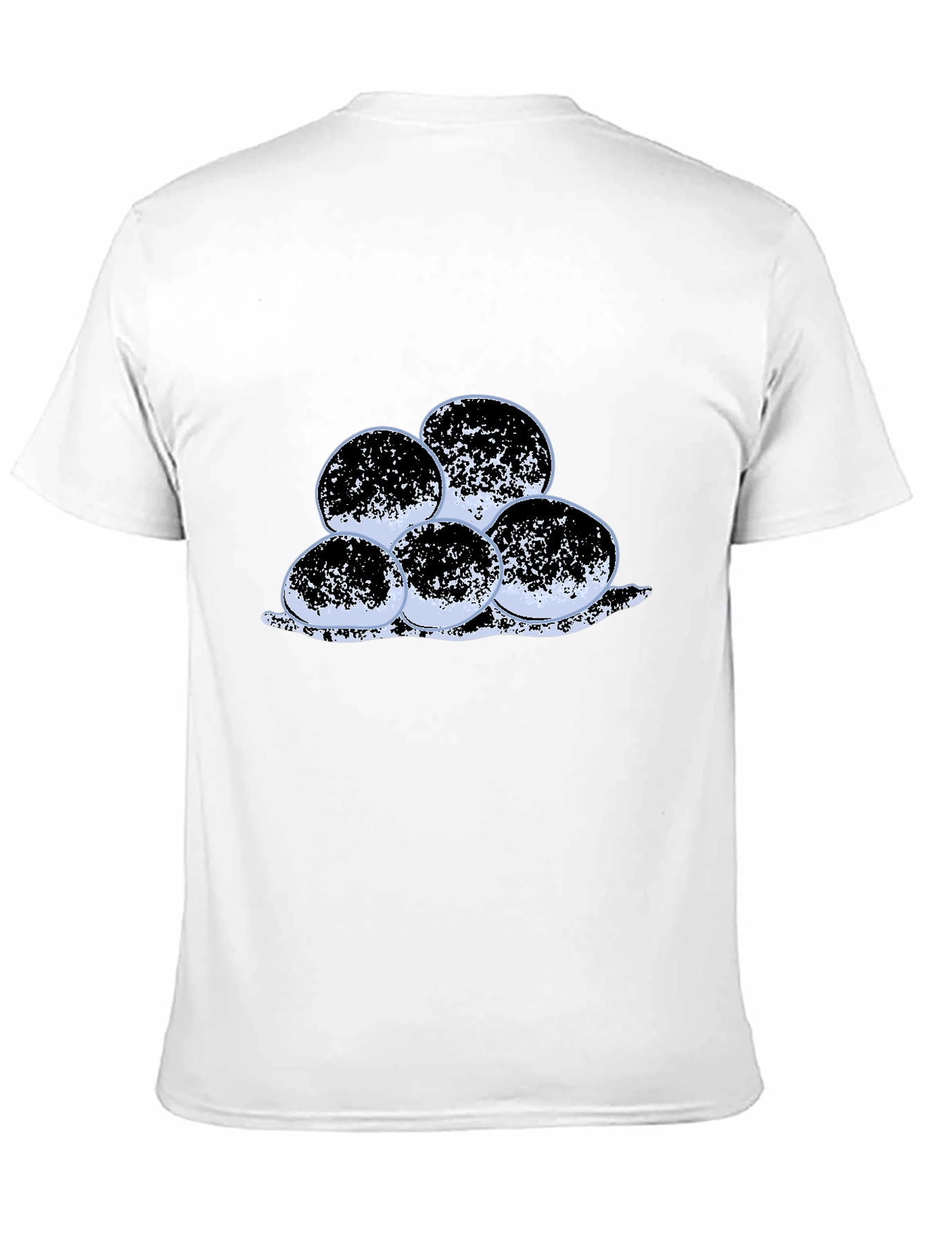 Black Unique Round Design Black T-Shirt view 11