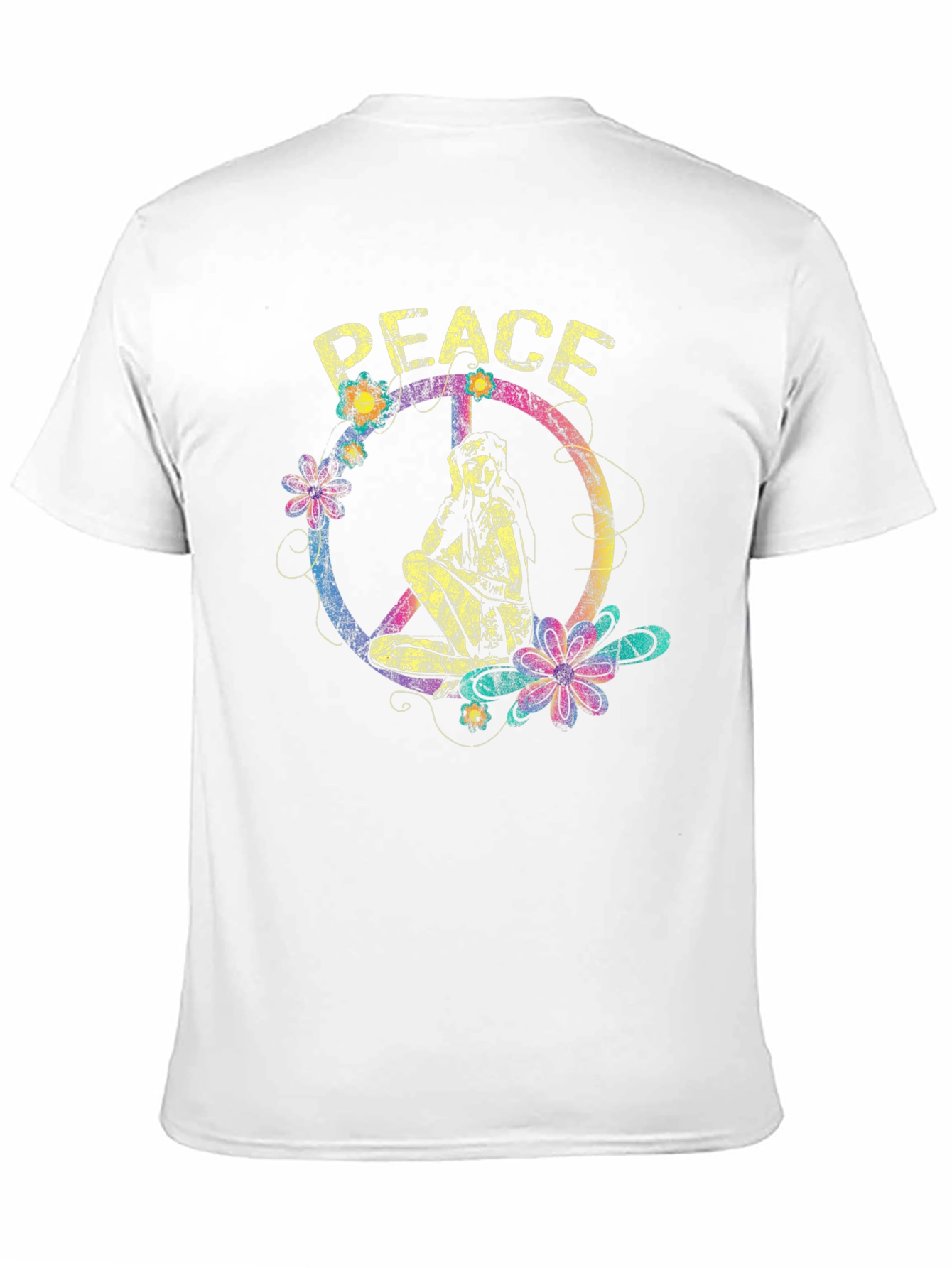 Black Retro Peace Sign Graphic T-Shirt view 11