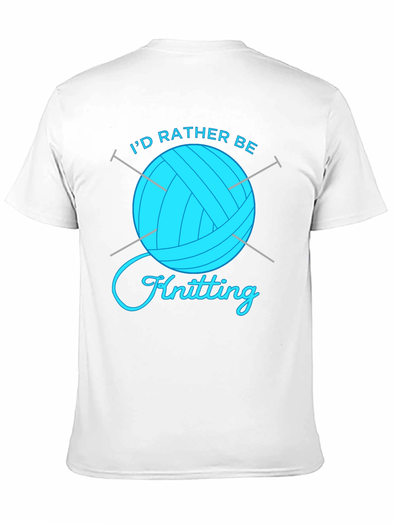 Black I'd Rather Be Knitting Graphic T-Shirt view 11