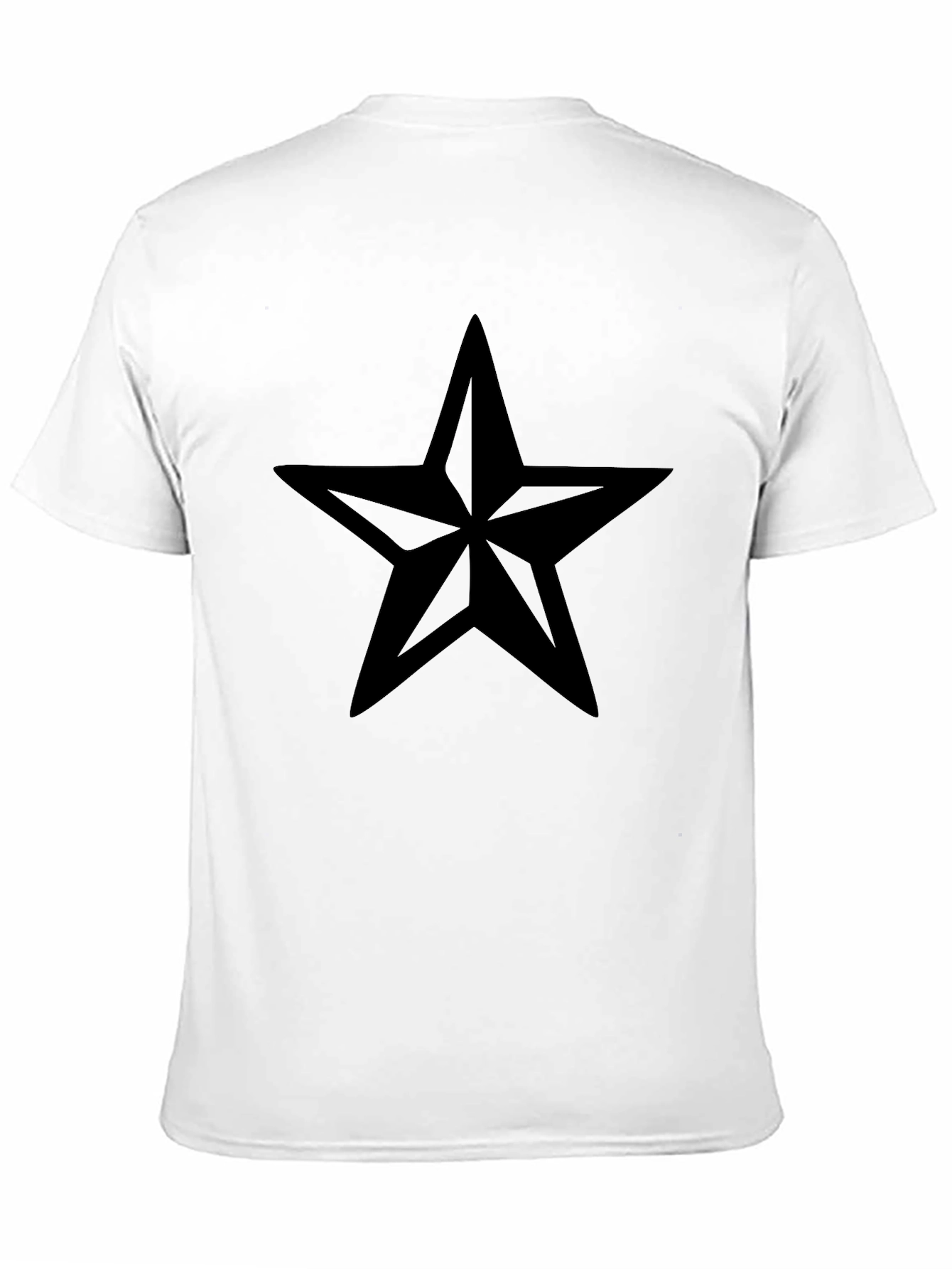 Black Nautical Star Graphic Tee - Black Cotton Blend view 11