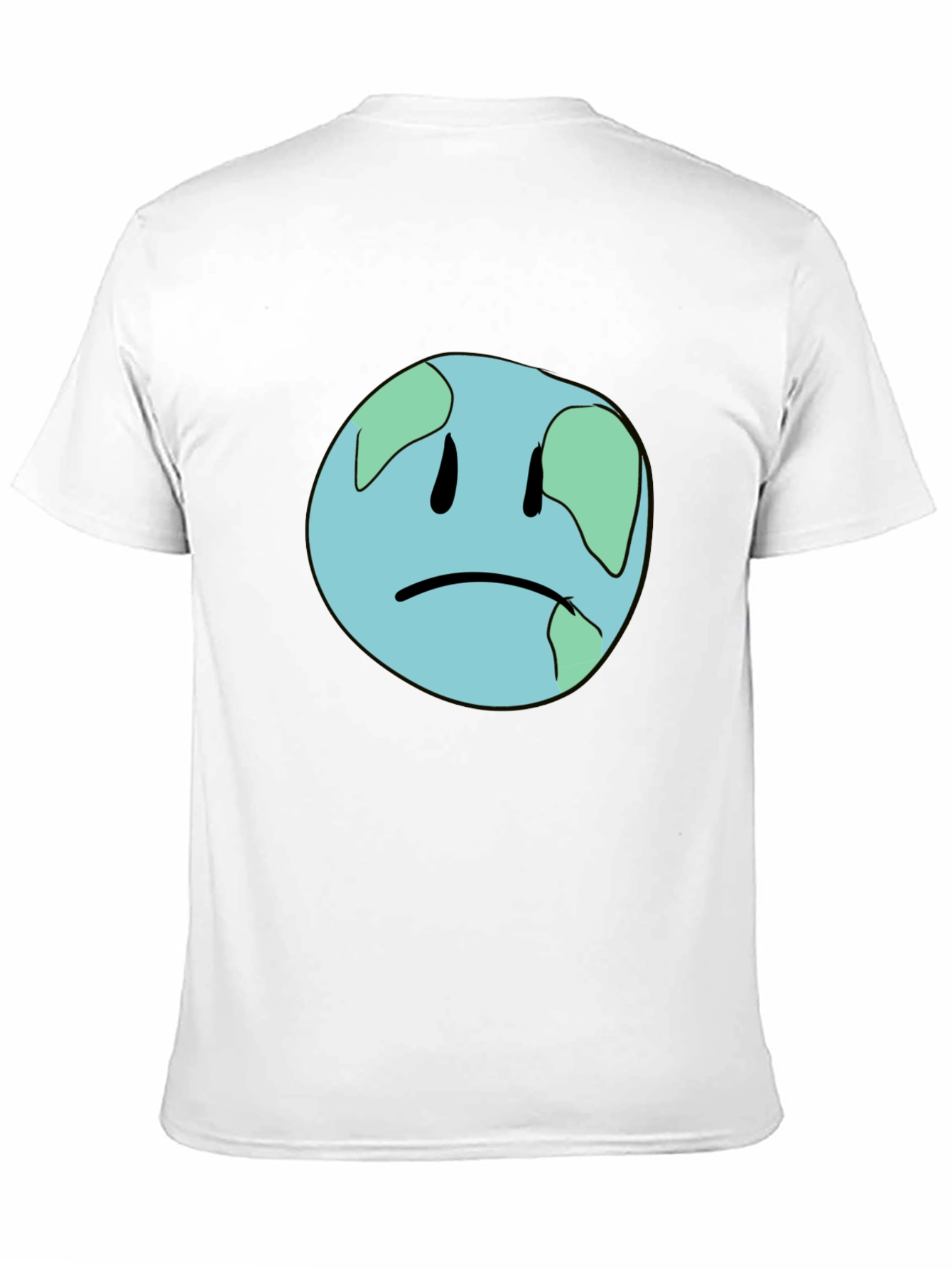 Black Sad Earth Graphic Black T-Shirt view 11