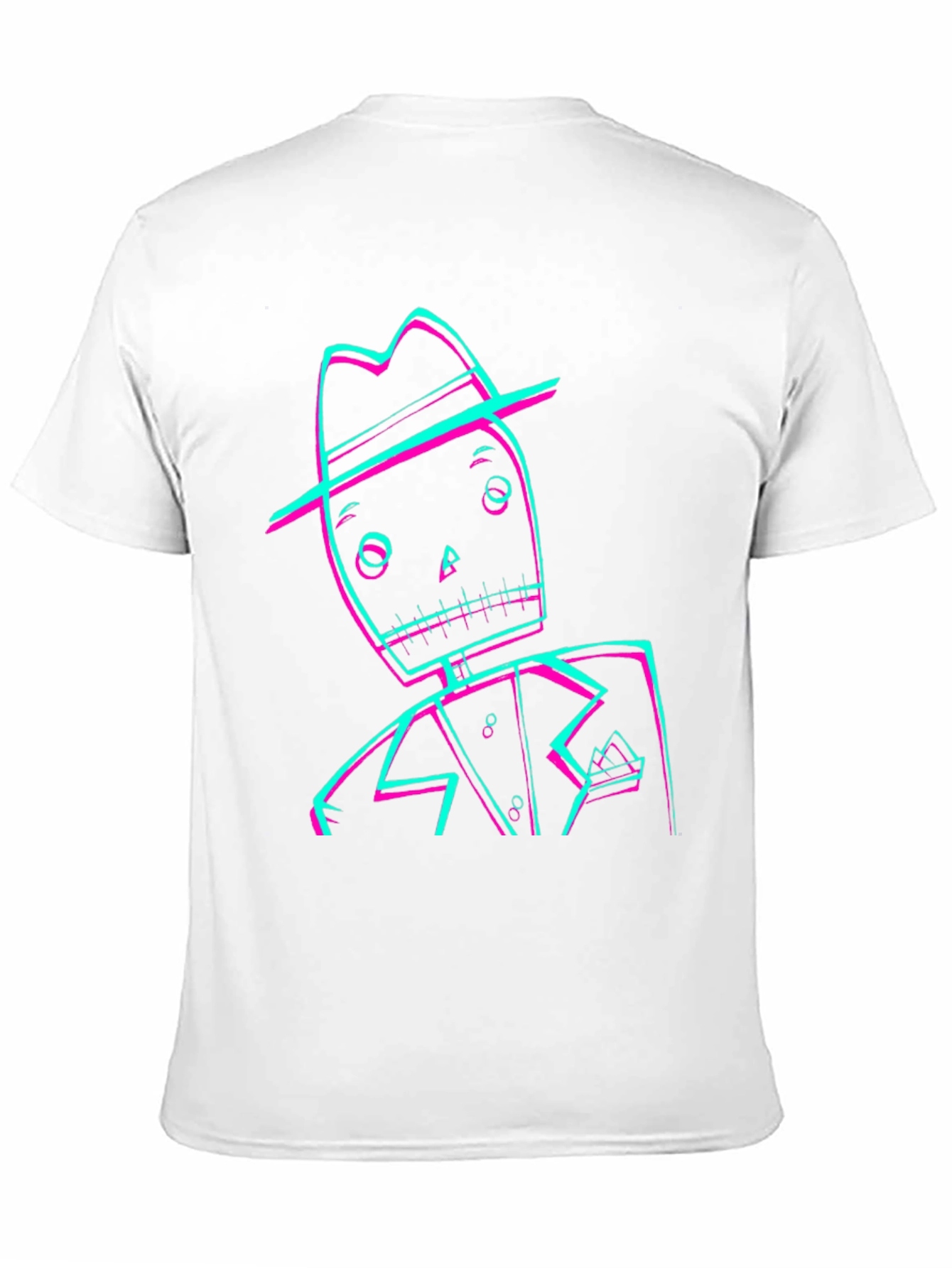 Black Retro Glitch Skeleton Graphic Tee view 11