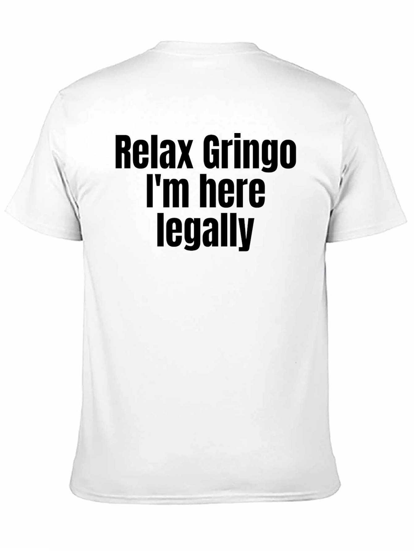 Black Relax Gringo T-Shirt - Funny Slogan Tee view 11