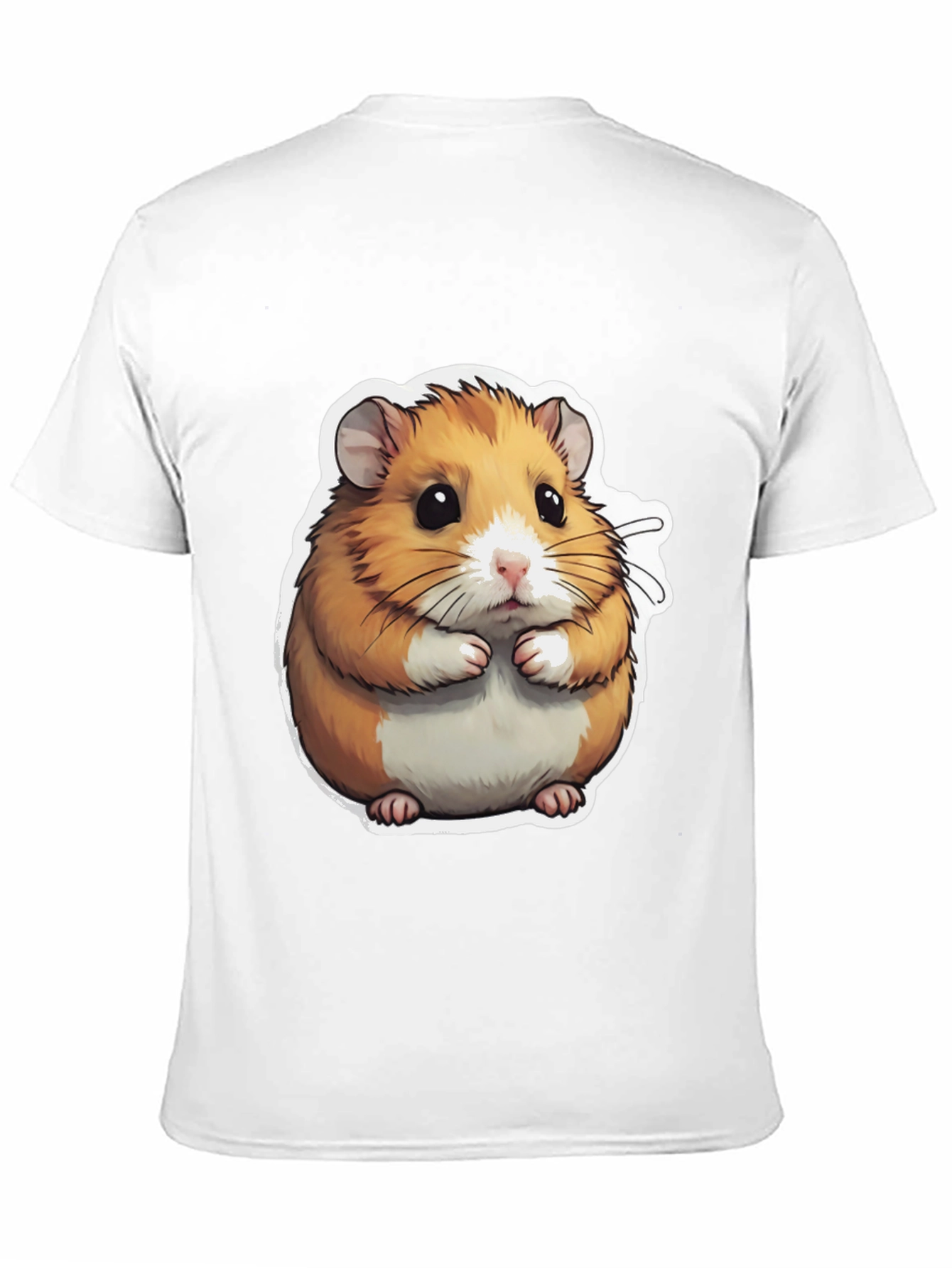 Black Cute Hamster Graphic Tee - Black Cotton Blend view 11