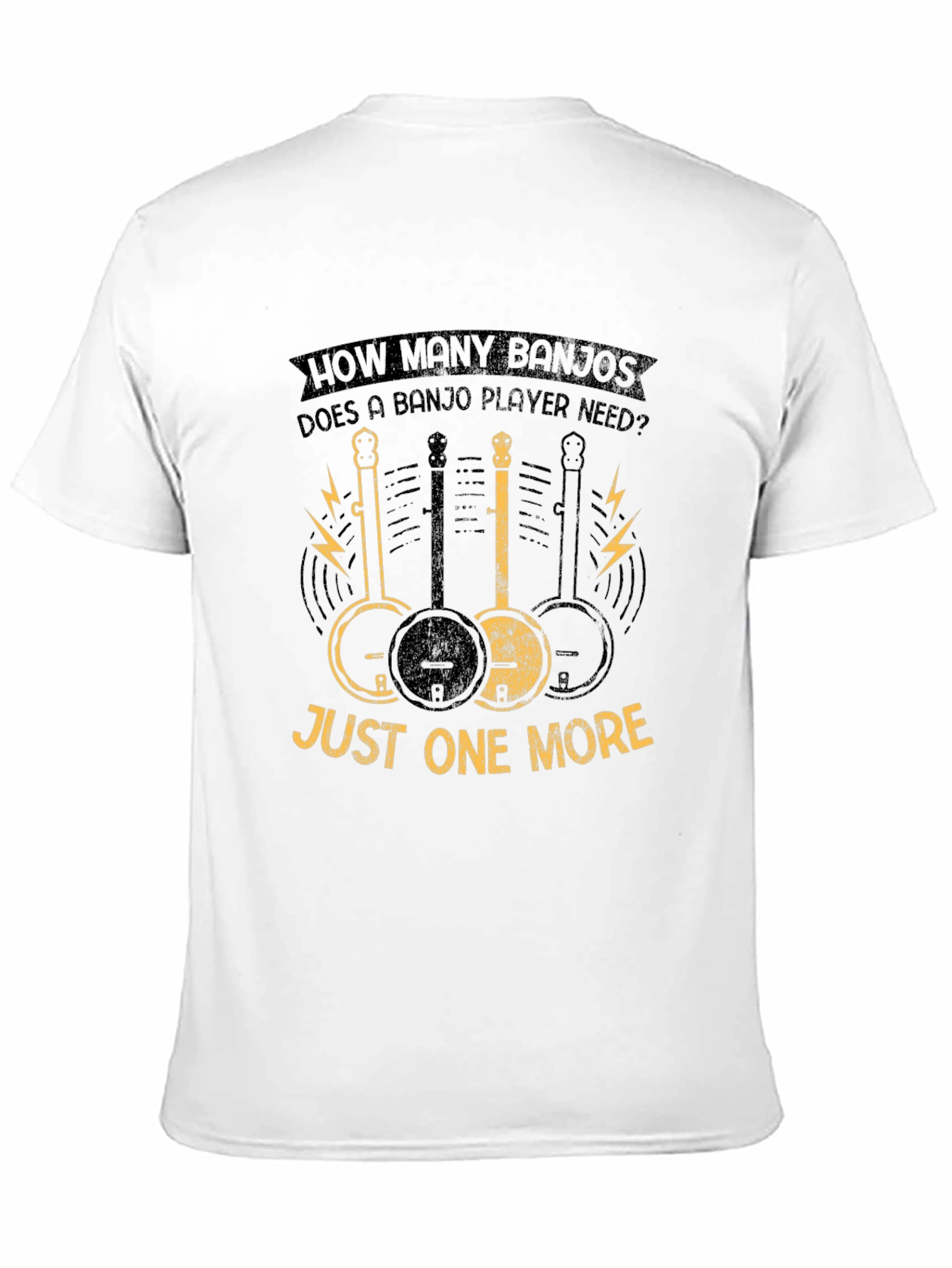 Black Banjo Player T-Shirt - Just One More Banjo view 11