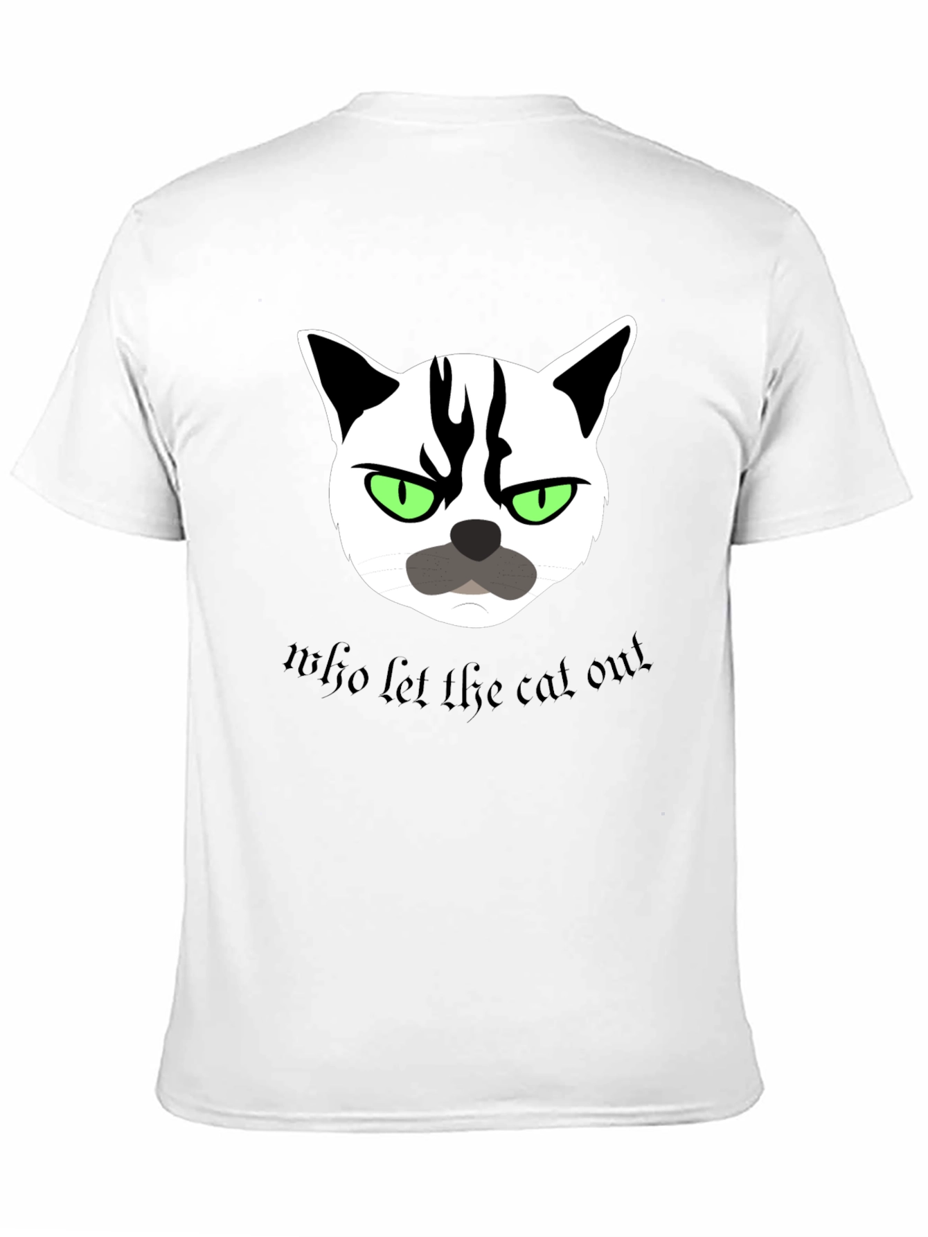 Black Grumpy Cat T-Shirt - Who Let the Cat Out? view 11