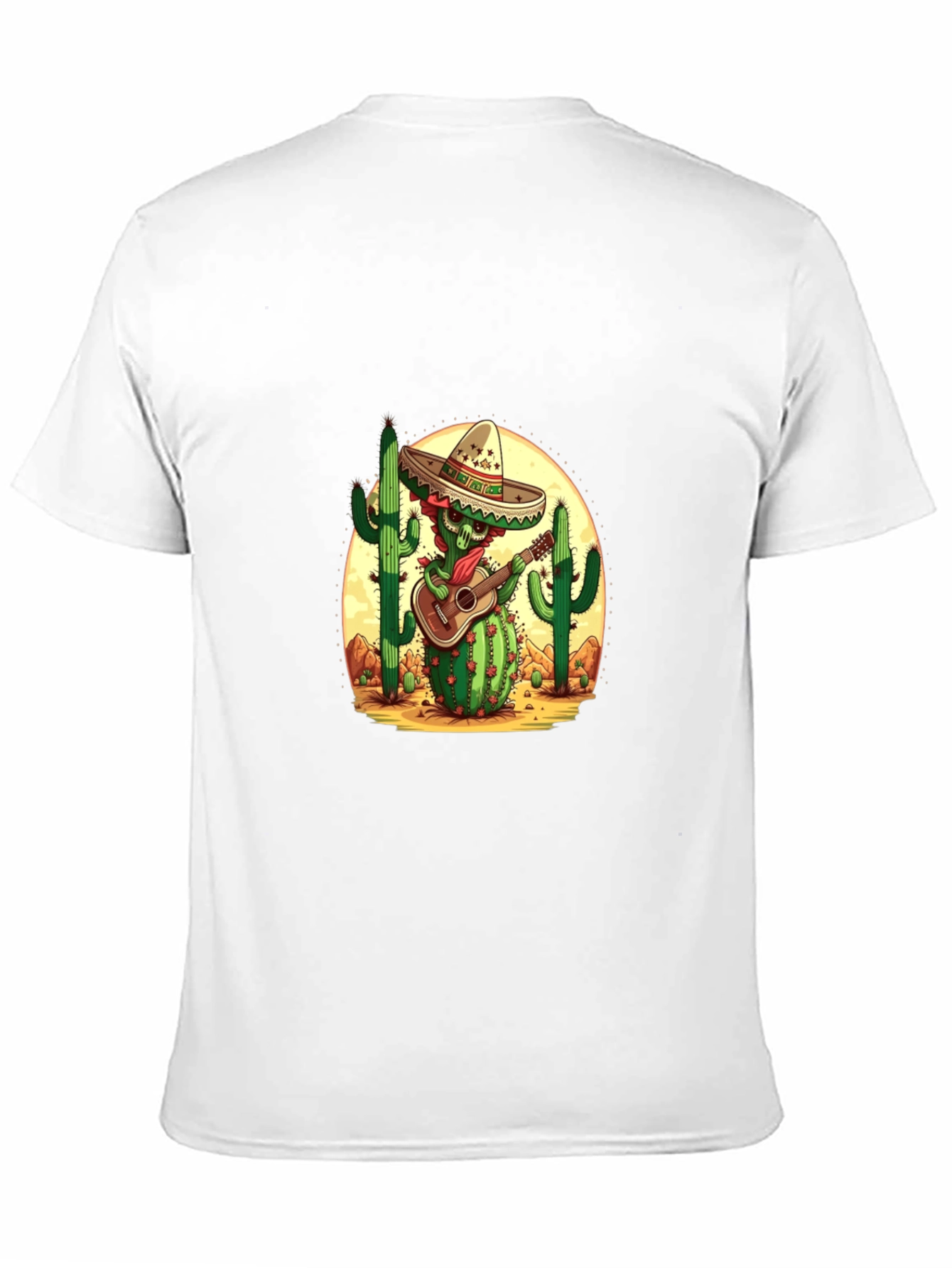 Black Cactus Mariachi Graphic Tee - Desert Fiesta Shirt view 11