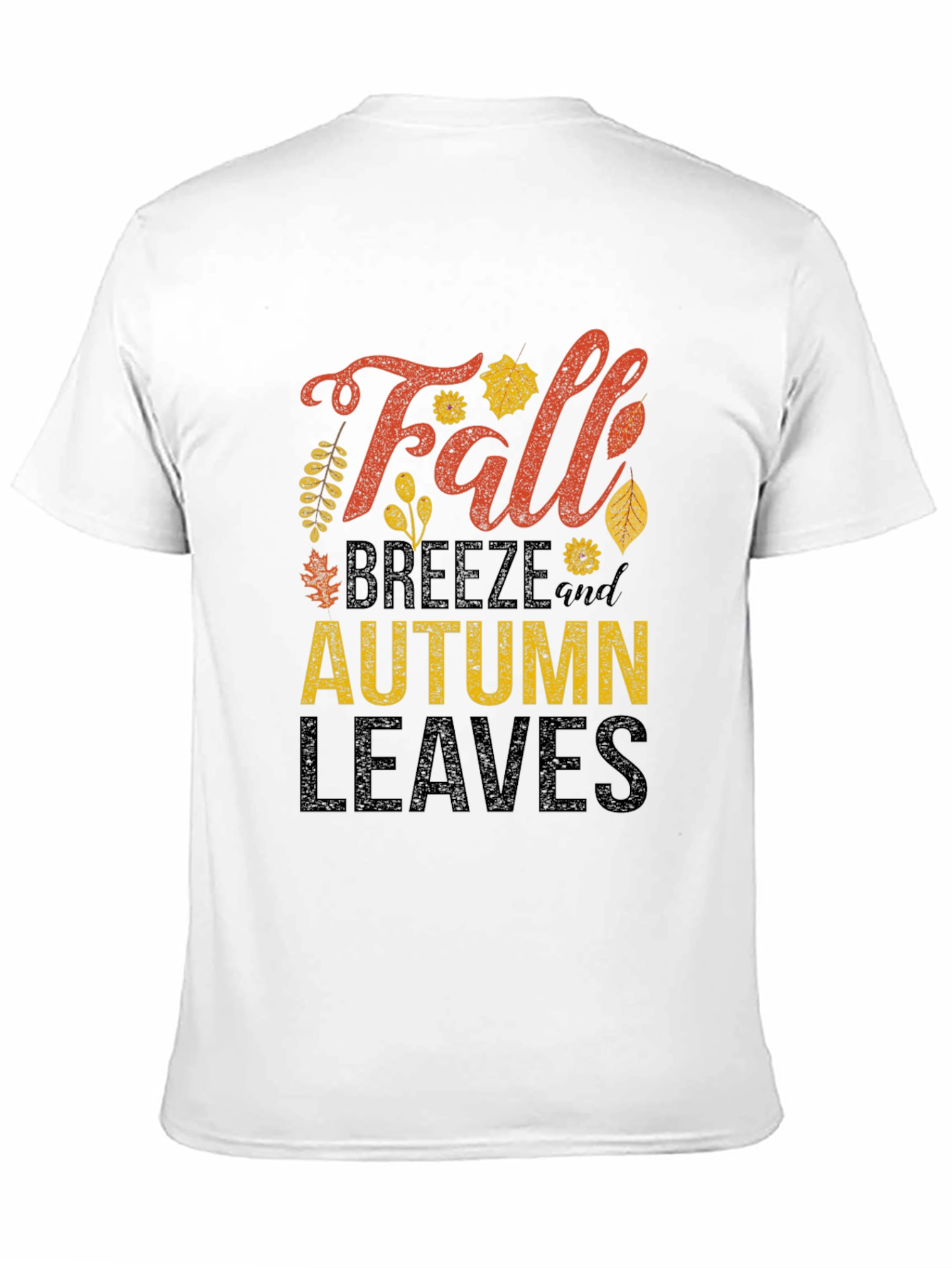 Black Fall Breeze Autumn Leaves Graphic Tee view 11