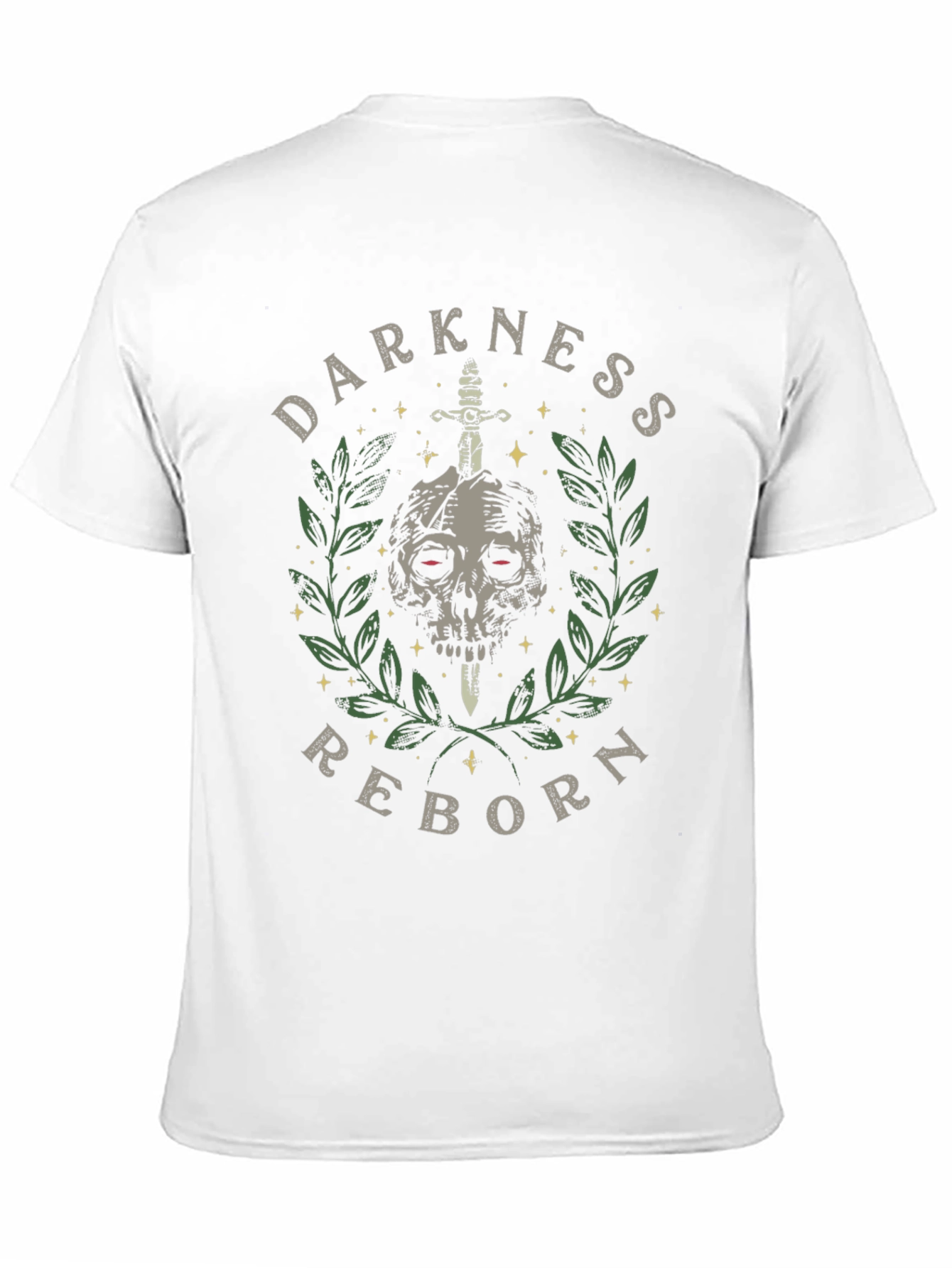 Black Darkness Reborn Graphic Tee - Skull & Sword Print view 11