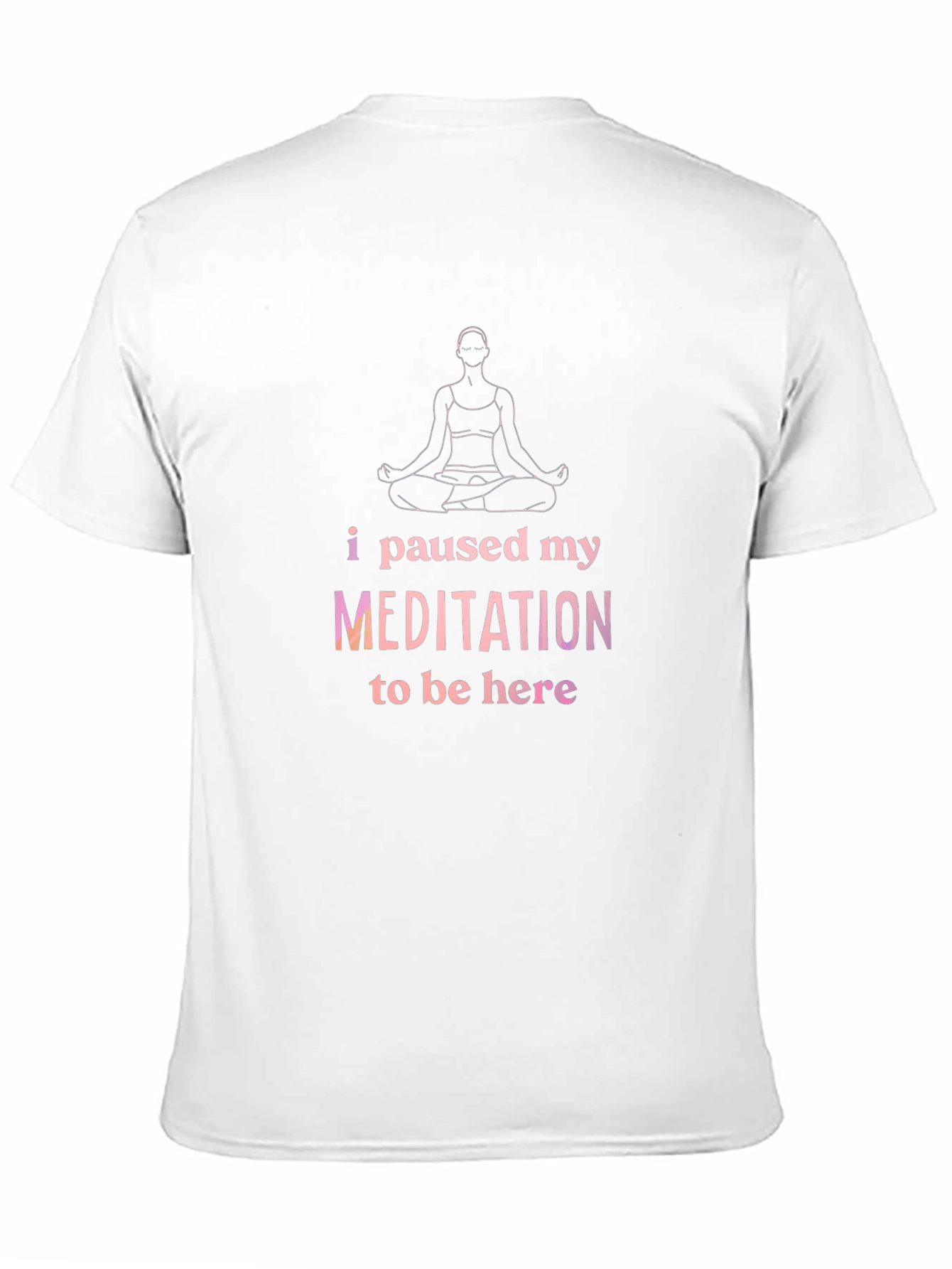 Black Meditation Pause T-Shirt - Relaxed Fit Cotton Tee view 11