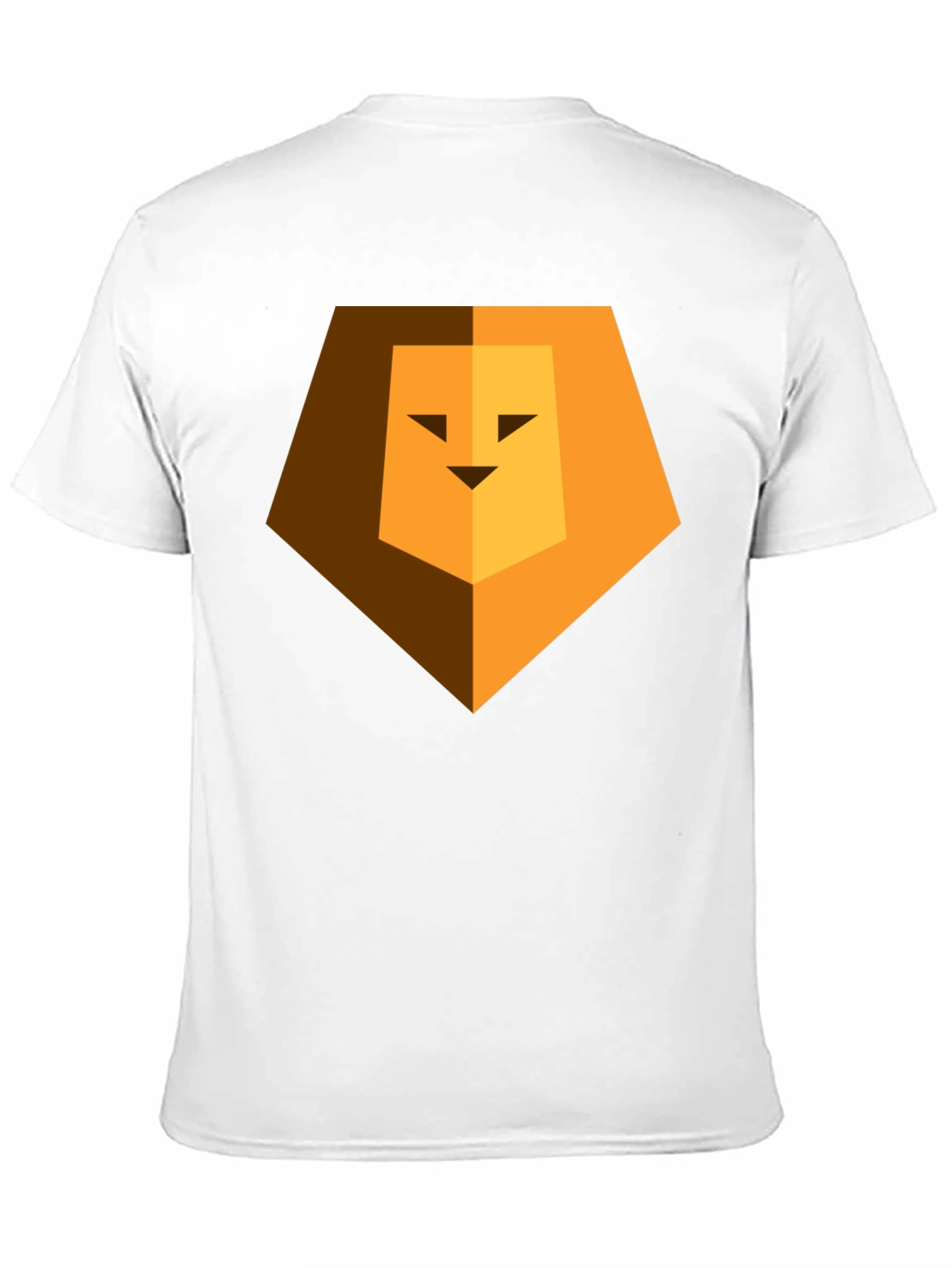 Black Geometric Lion Head Graphic Print Black Tee view 11