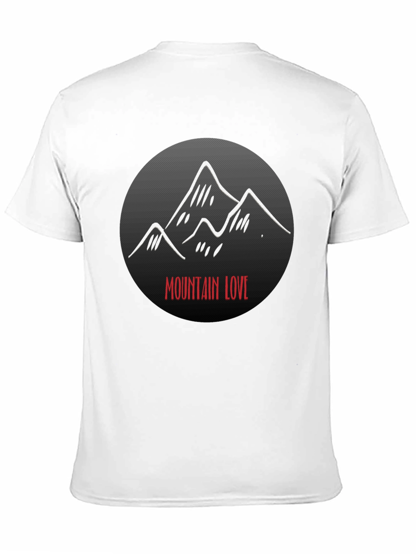 Black Mountain Love Graphic Tee - Black Unisex T-Shirt view 11