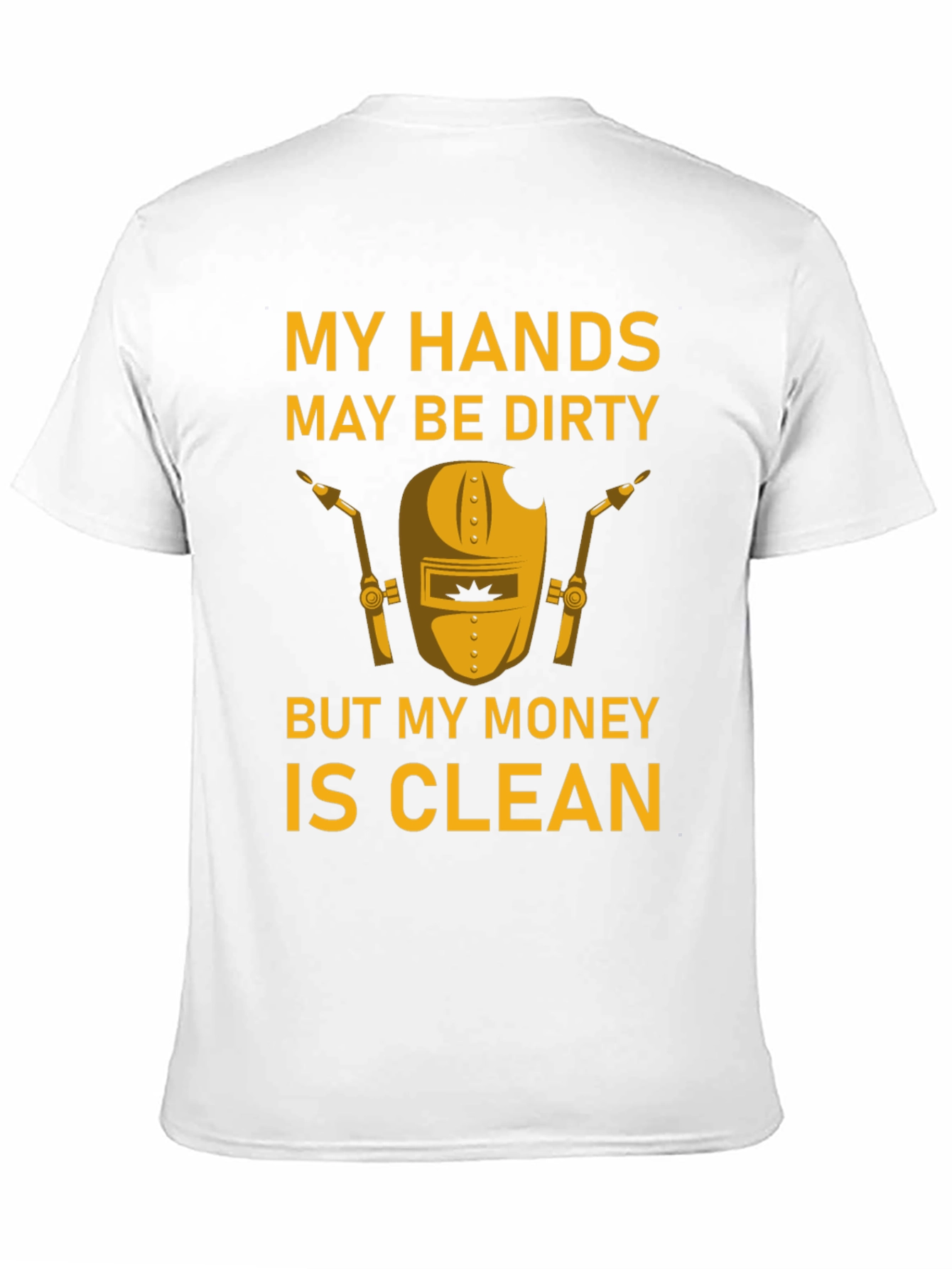 Black Dirty Hands Clean Money Welder T-Shirt view 11