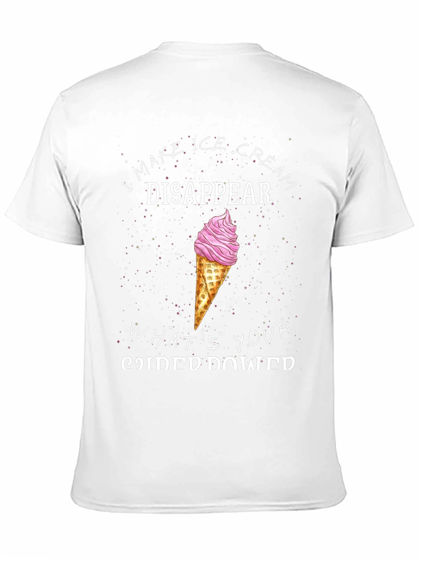 Black I Make Ice Cream Disappear Funny T-Shirt view 11