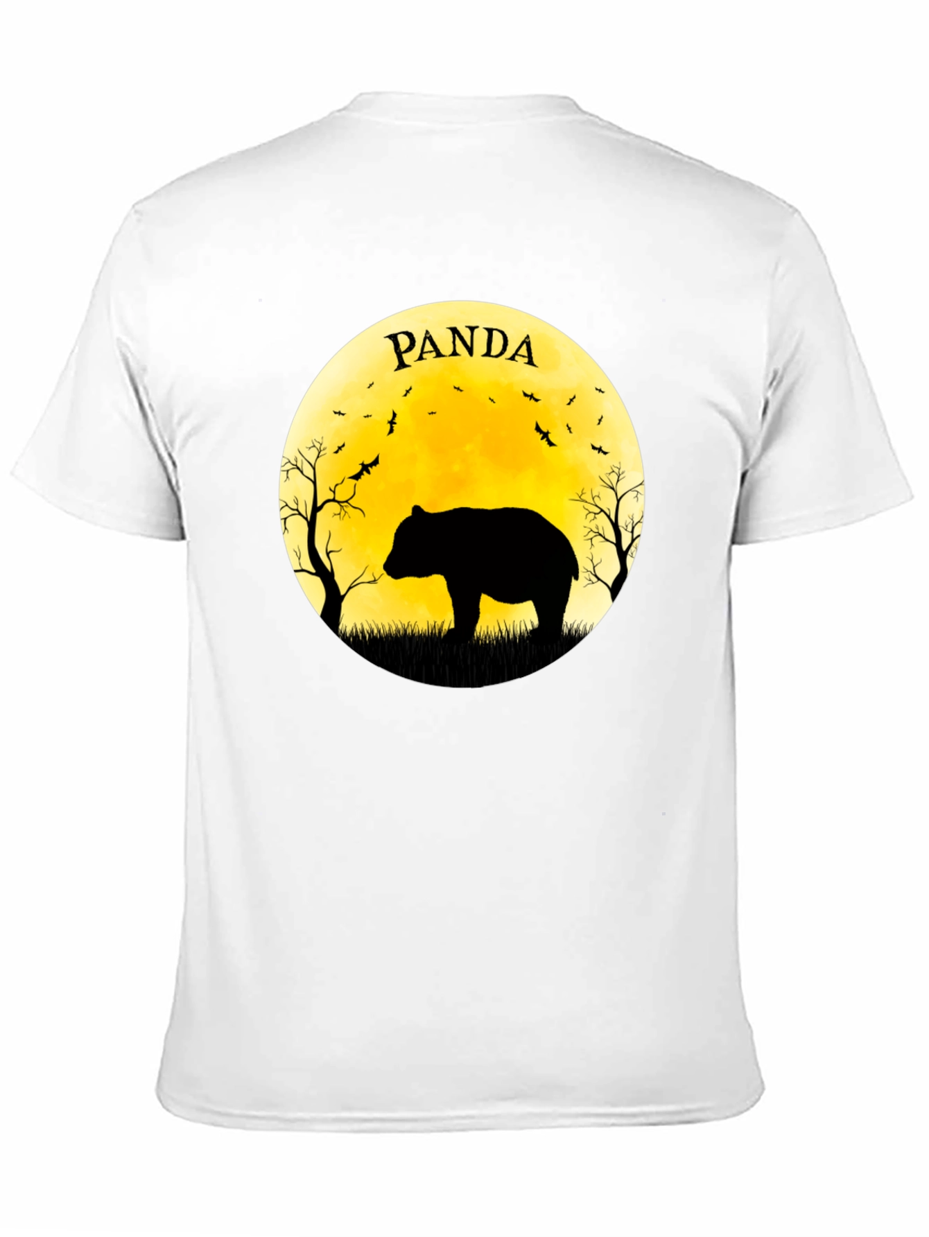 Black PANDA Silhouette Tee - Unique Graphic T-Shirt view 11