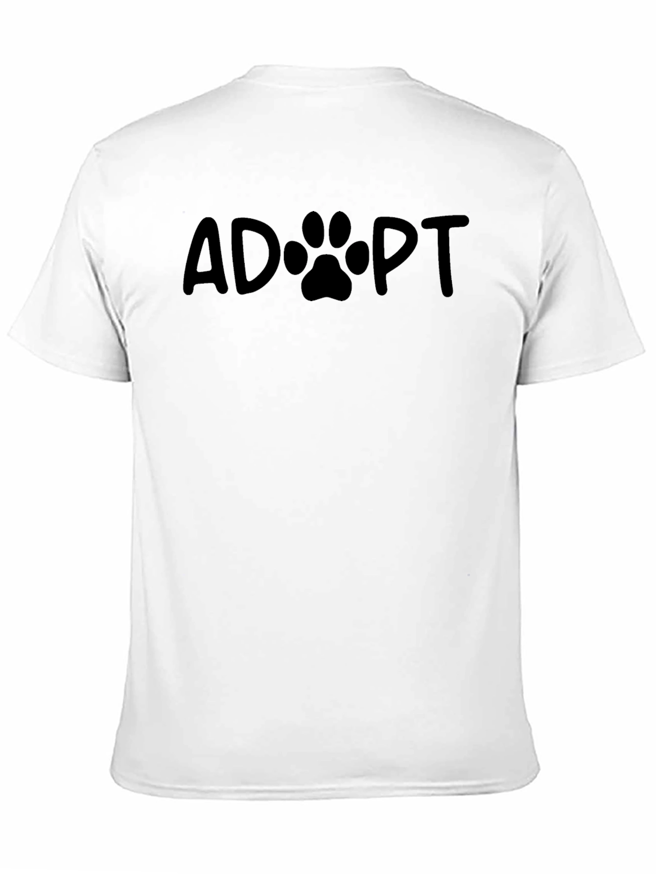 Black Adopt Pet Paw Print T-Shirt - Black view 11
