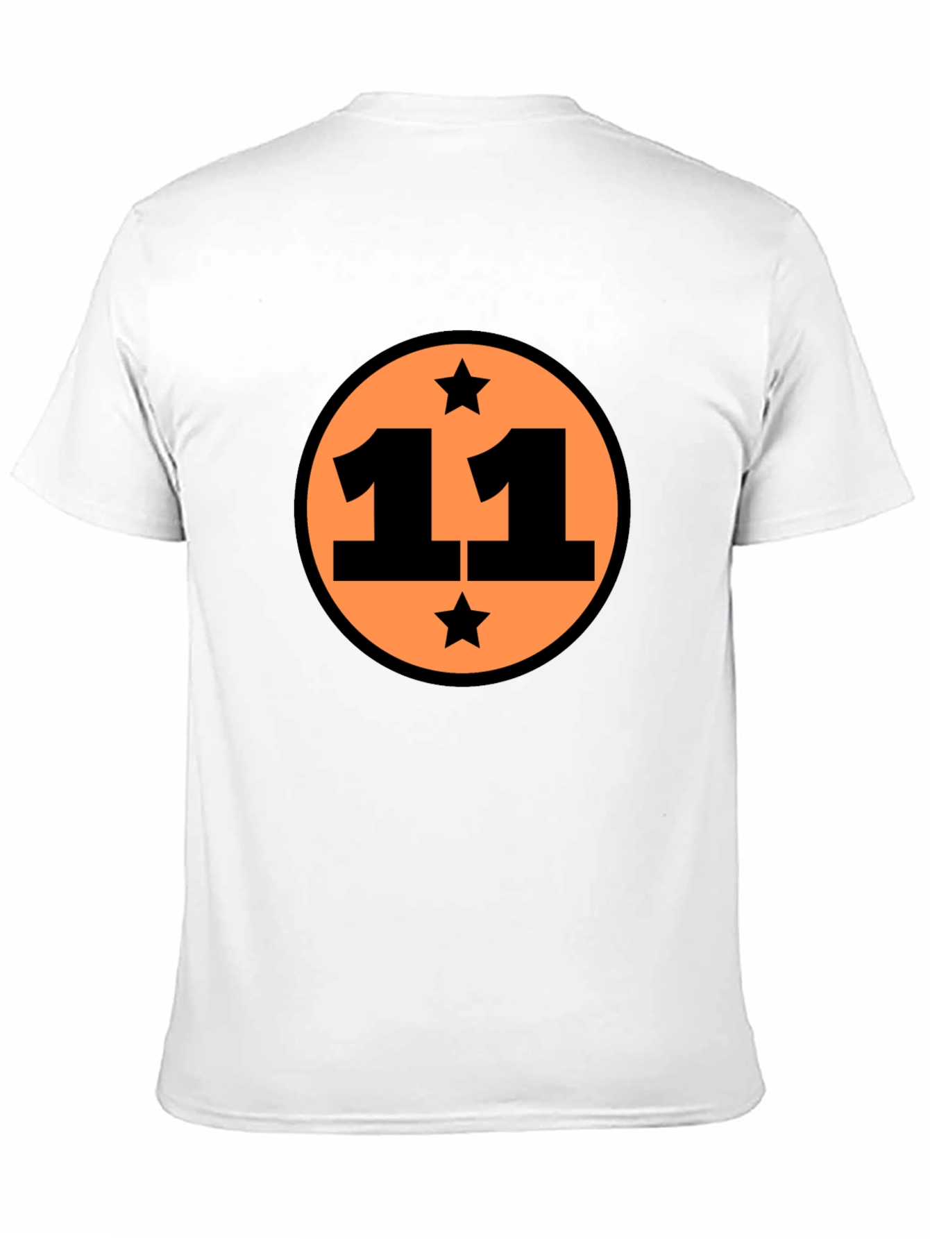 Black Eleven Star Graphic Tee - Black Cotton Blend Casual T-Shirt view 11