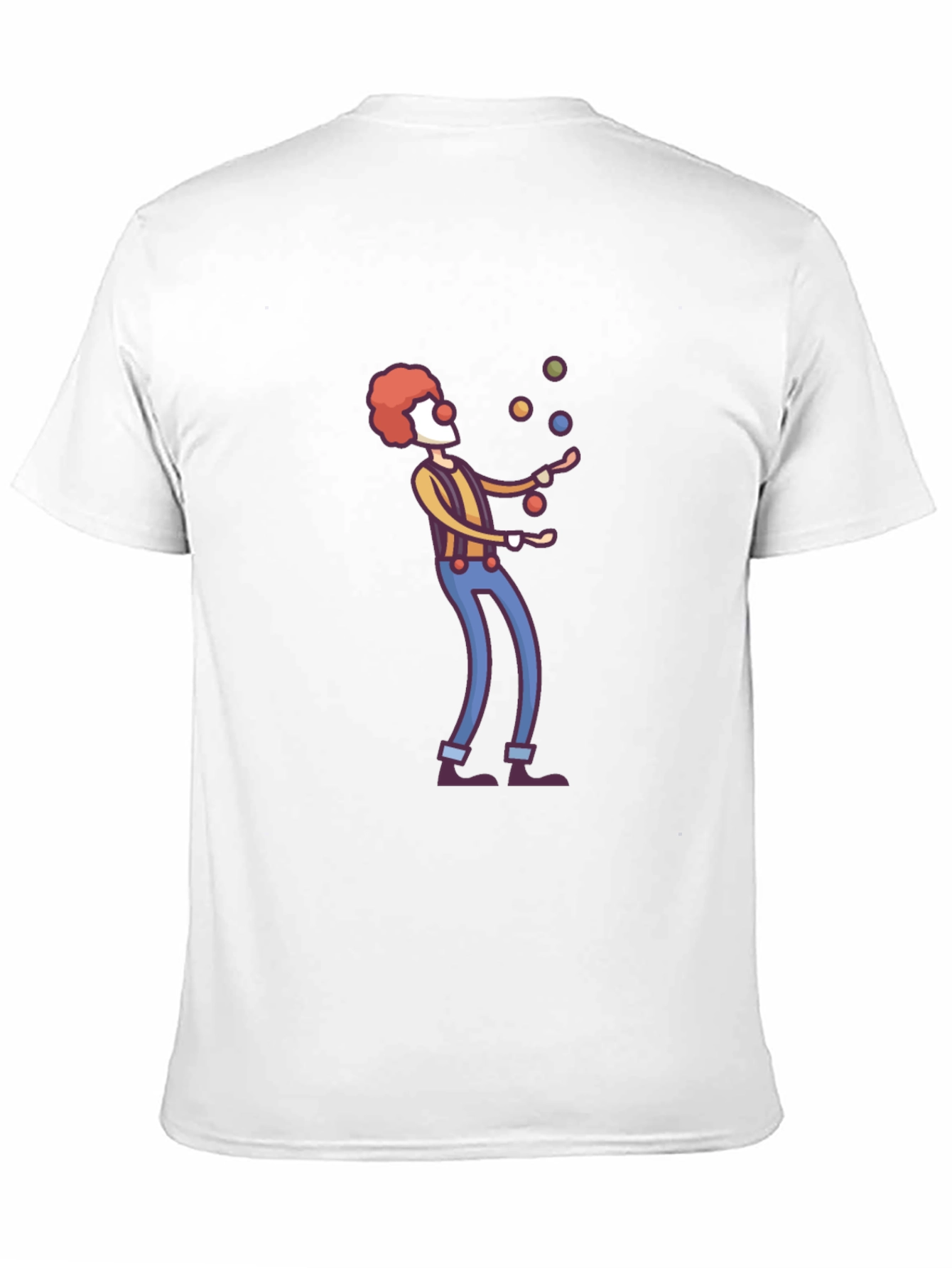 Black Clown Juggling T-Shirt - Funny Graphic Tee view 11