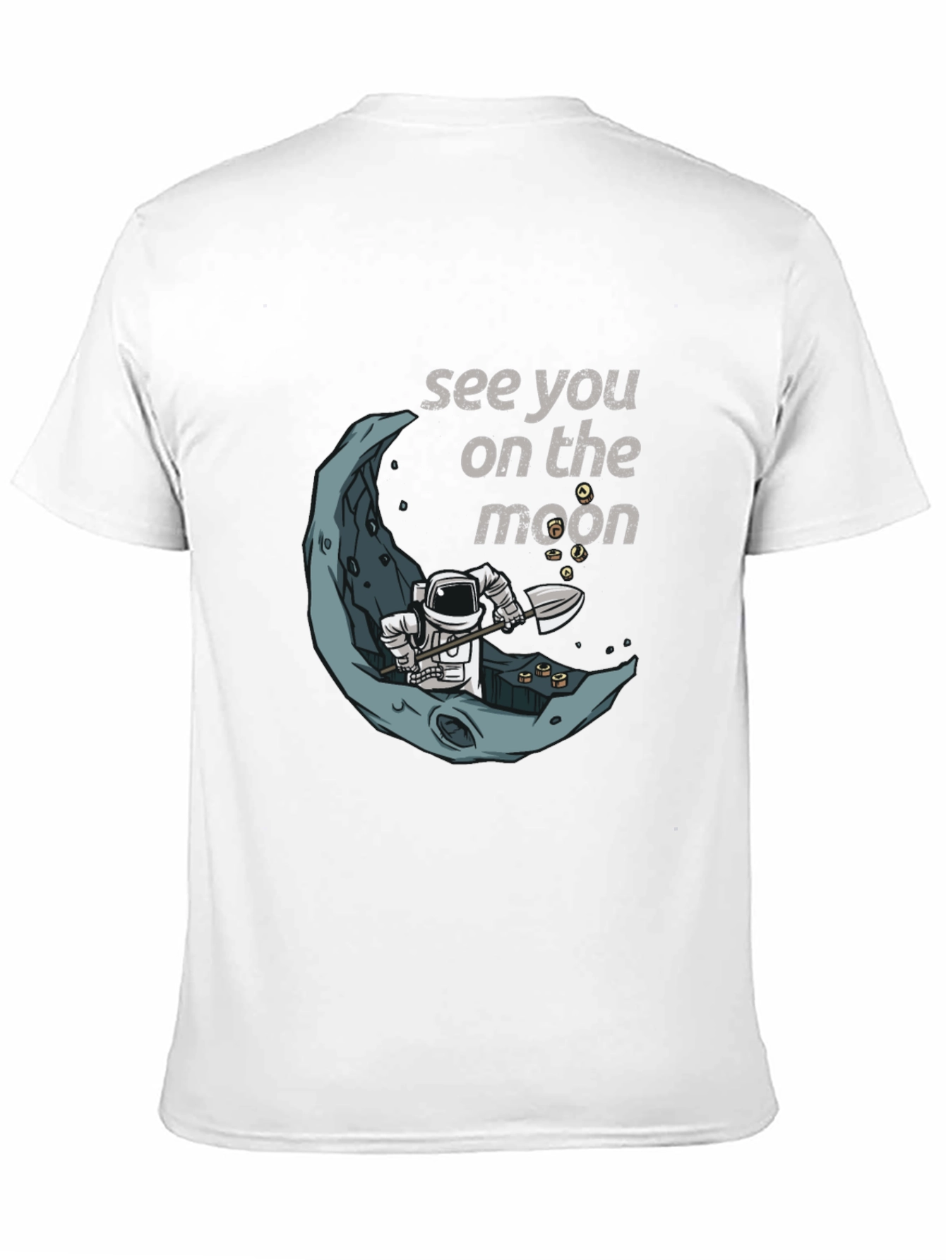 Black See You On The Moon T-Shirt, Spaceman Graphic Tee view 11