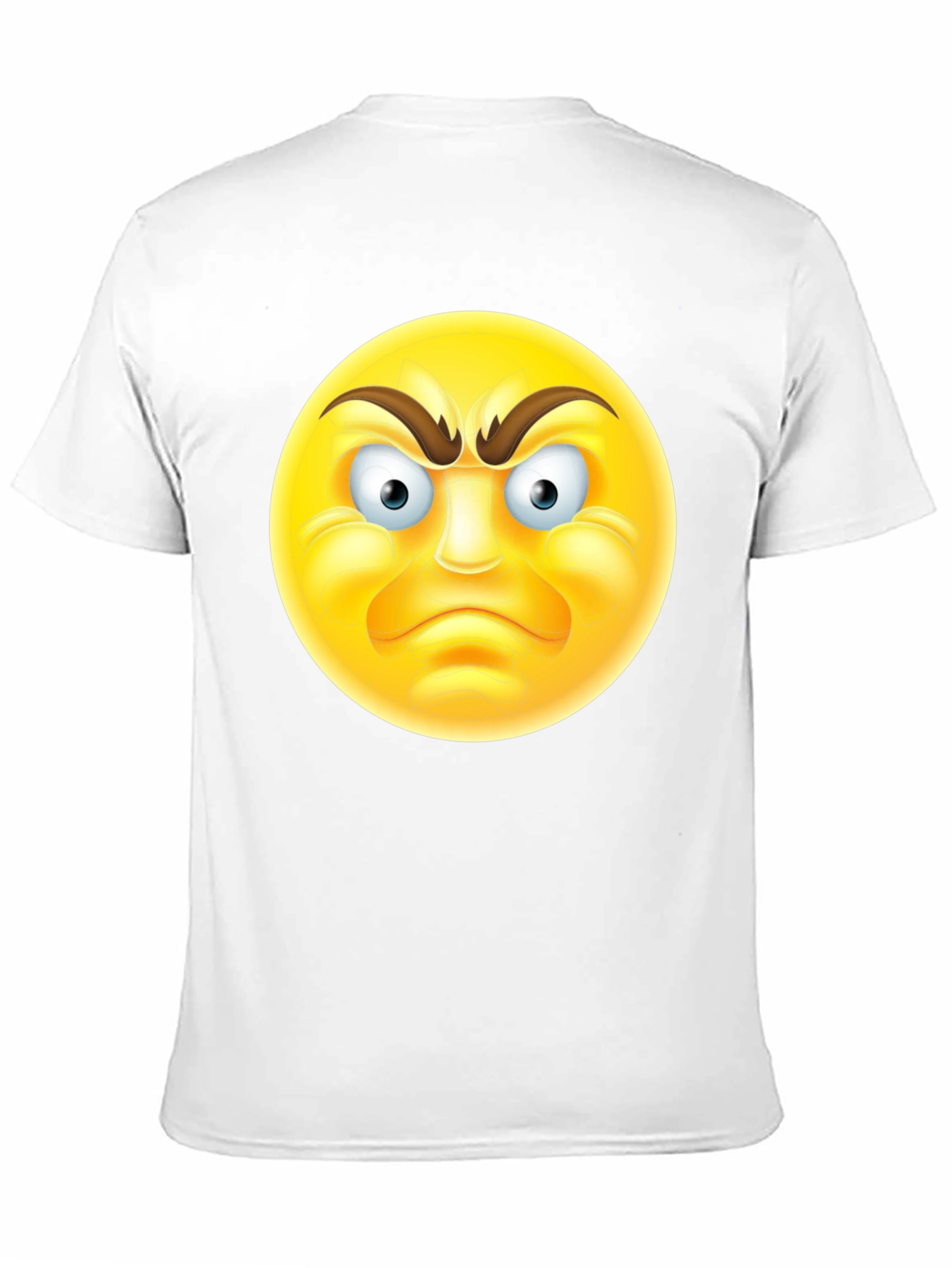 Black Angry Emoji T-Shirt - Black Cotton Tee view 11