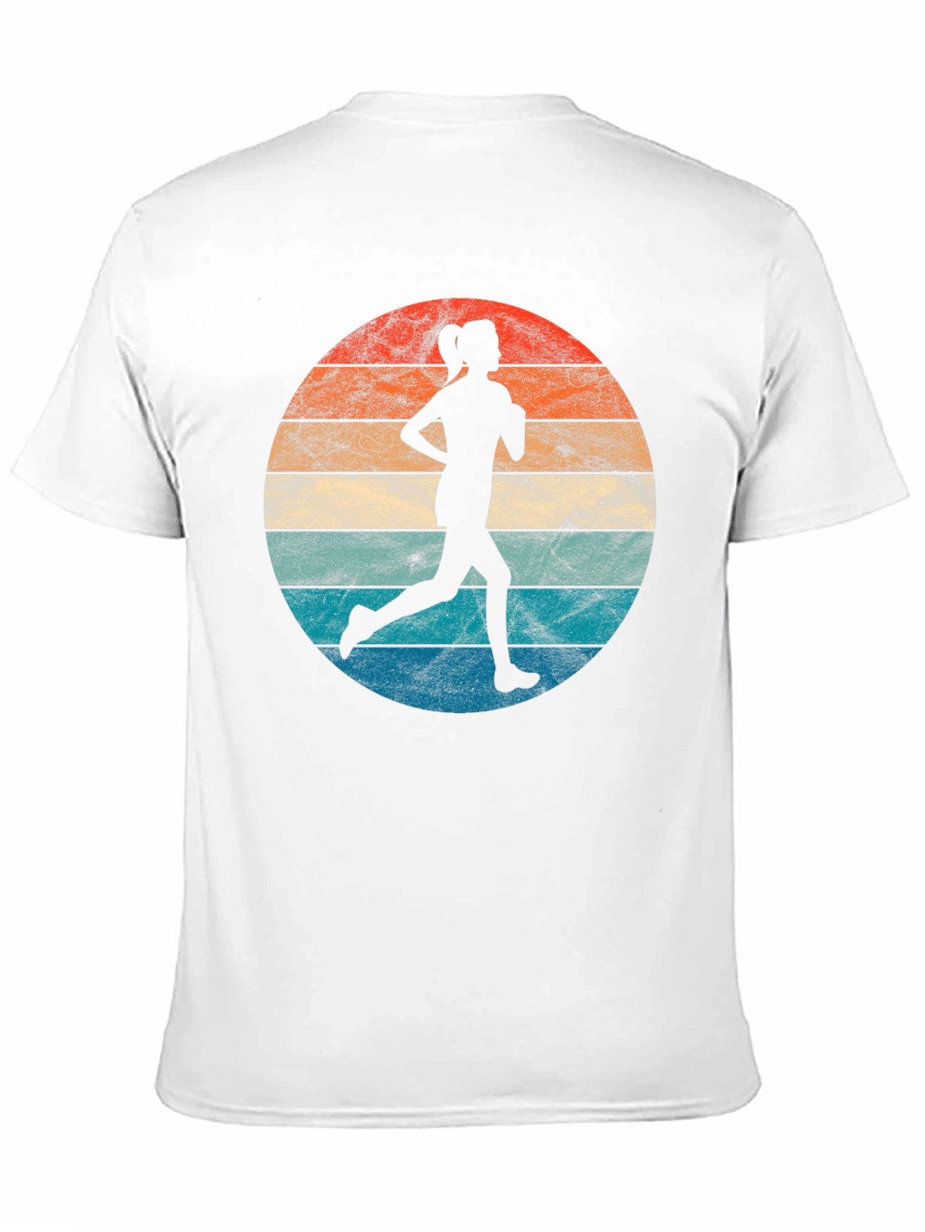 Black Retro Runner Graphic Tee - Vintage Style Sport Shirt view 11