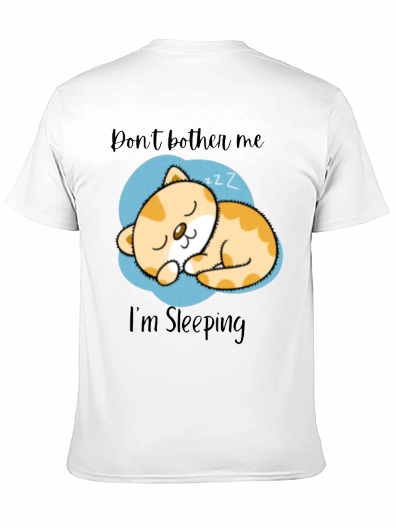 Black Don't Bother Me I'm Sleeping Cat Graphic T-Shirt view 11