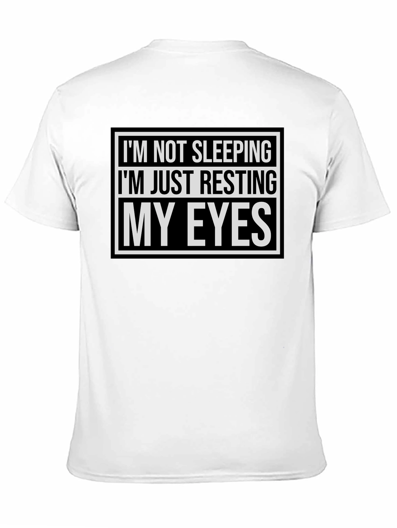 Black Resting My Eyes Funny T-Shirt - Black view 11