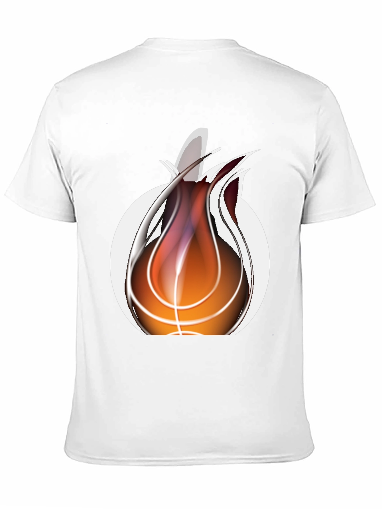 Black Fiery Basketball Graphic Tee - Cool Sportswear view 11
