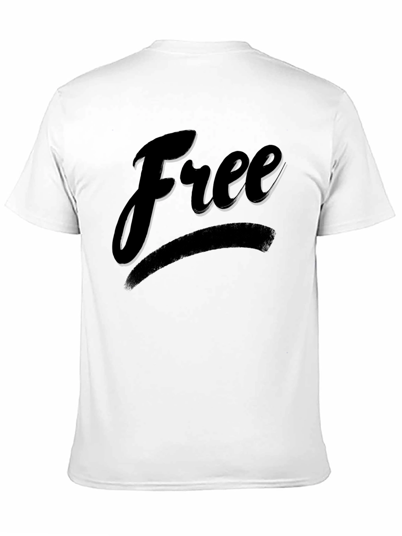 Black Free Graphic Print Crew Neck T-Shirt view 11