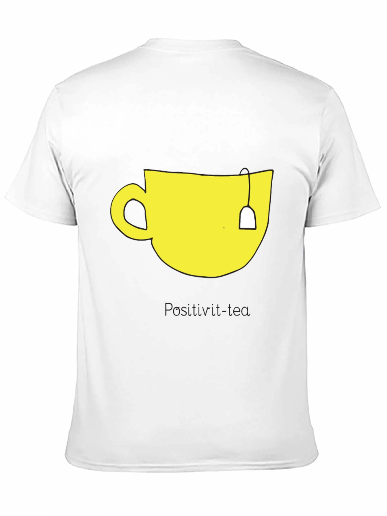 Black Teacup Graphic Tee - Men's Black Cotton T-Shirt view 11