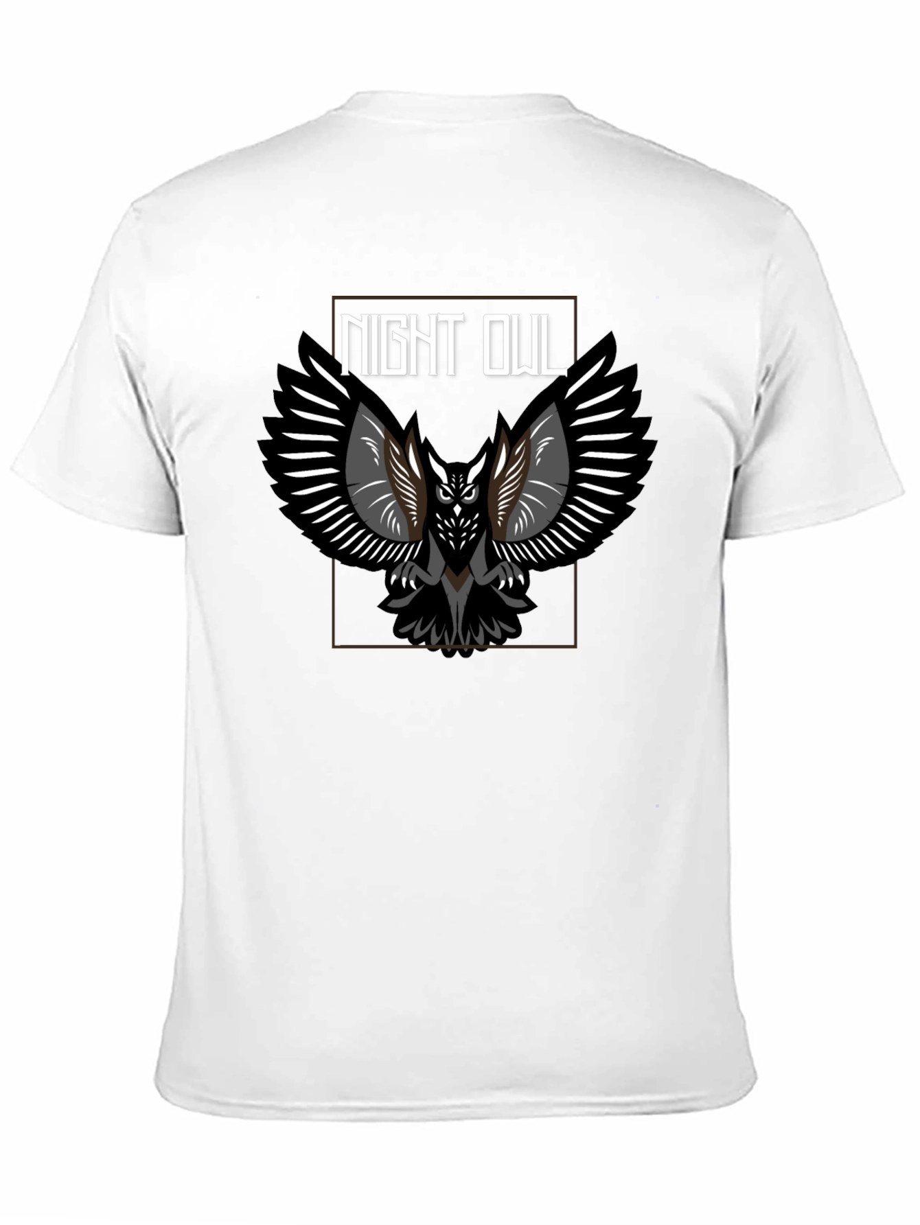 Black Night Owl Graphic Tee - Black Cotton Blend view 11