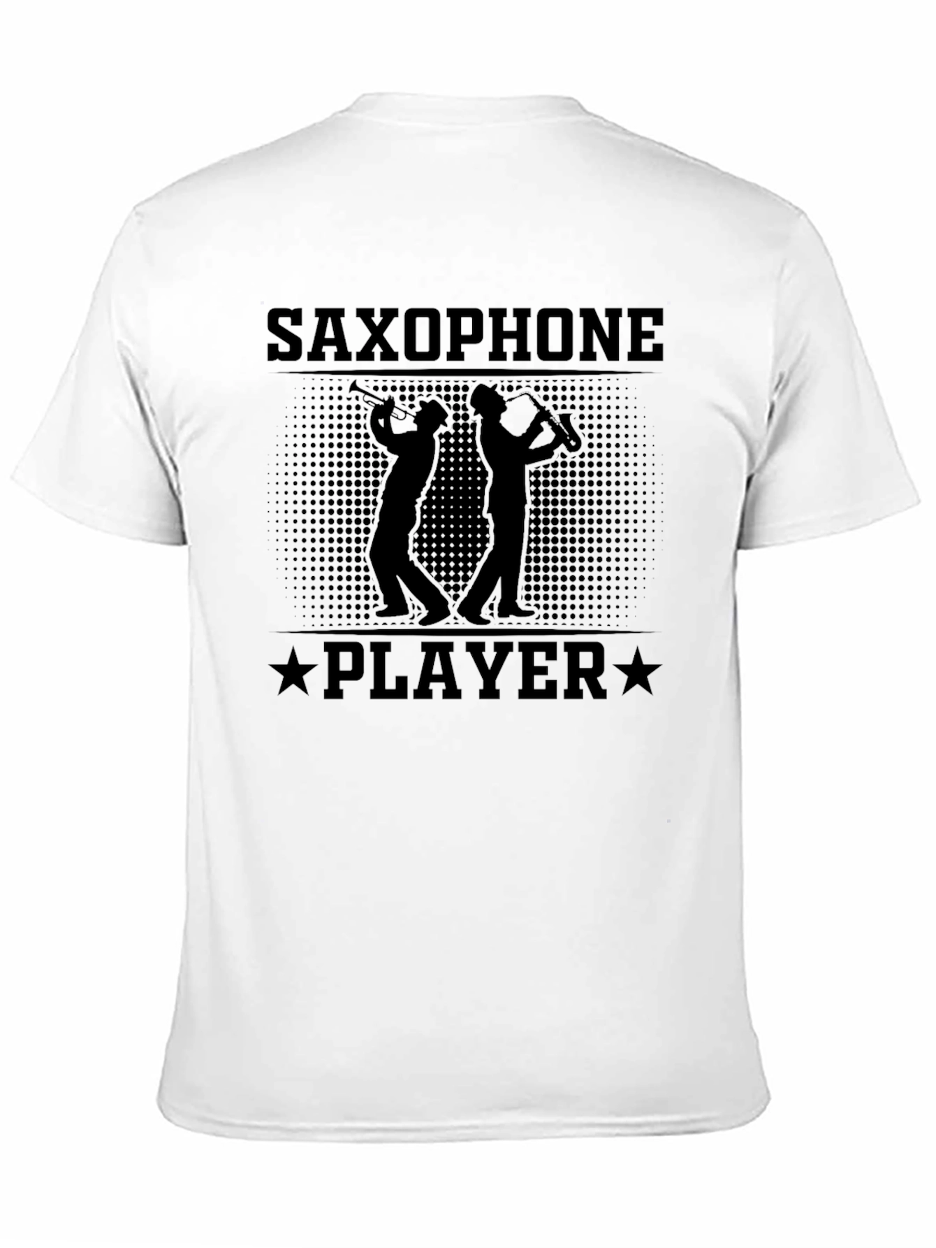 Black Saxophone Player T-Shirt - Musician Graphic Tee view 11