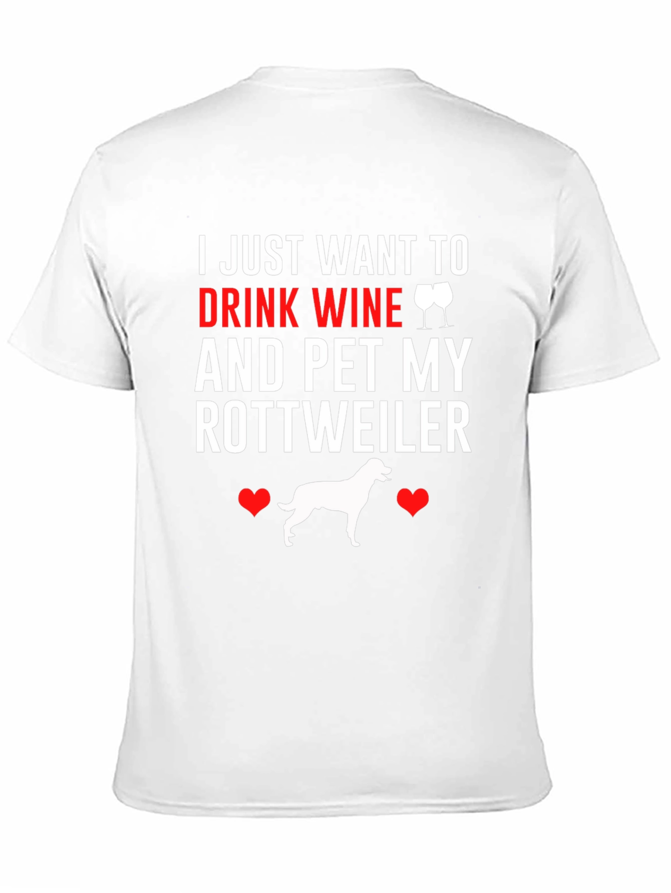 Black Wine & Rottweiler T-Shirt - Drink Wine Pet Dog view 11