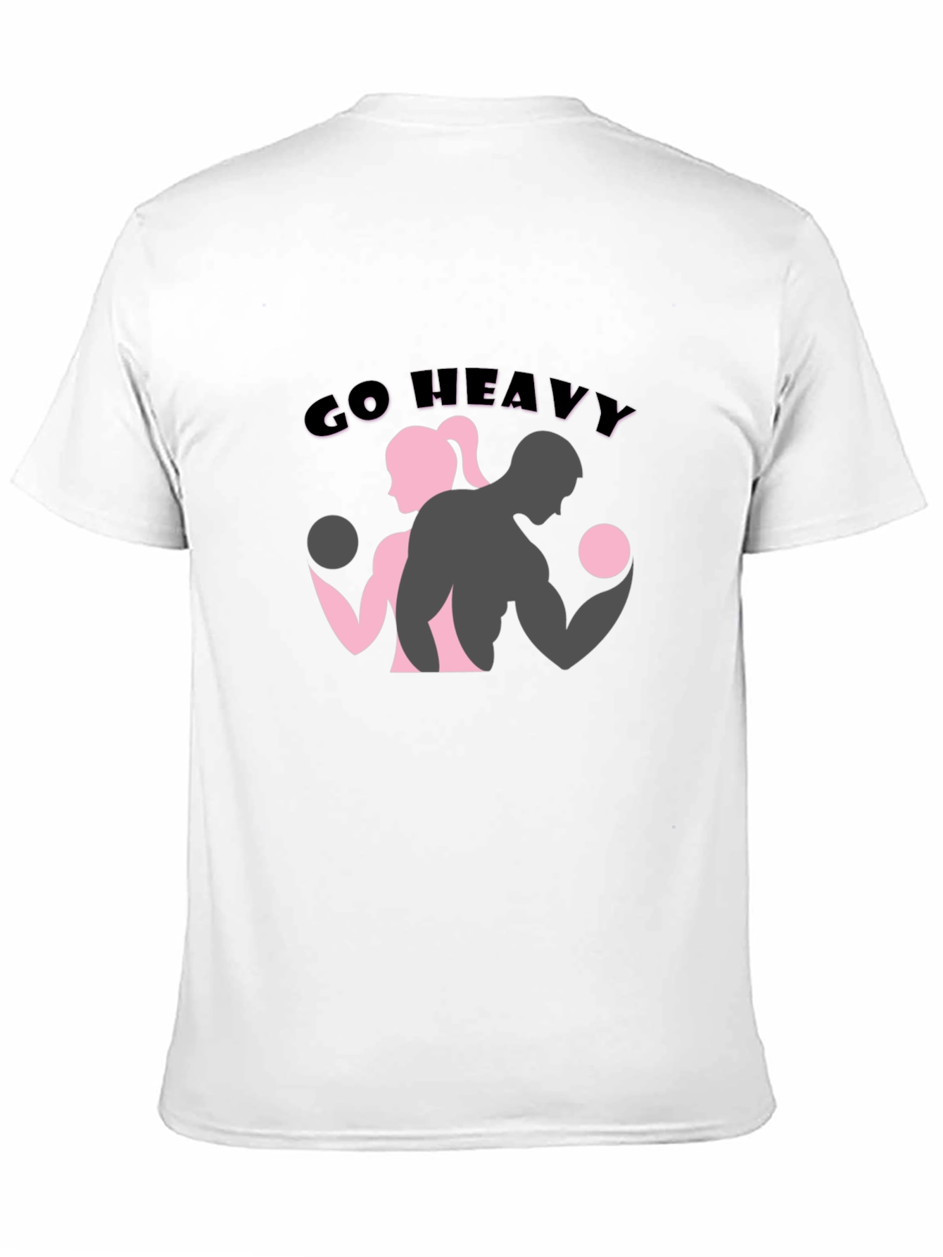 Black Go Heavy Unisex Black T-Shirt view 11