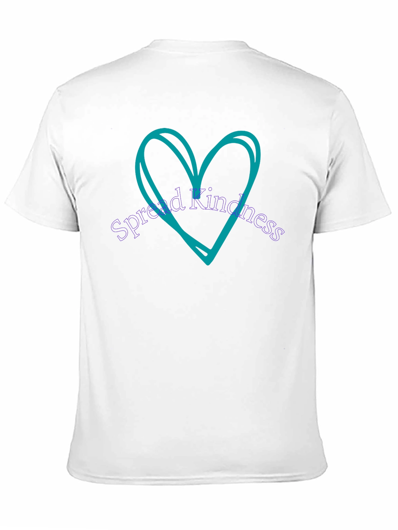 Black Spread Kindness Tee - Heart Design Black T-Shirt view 11