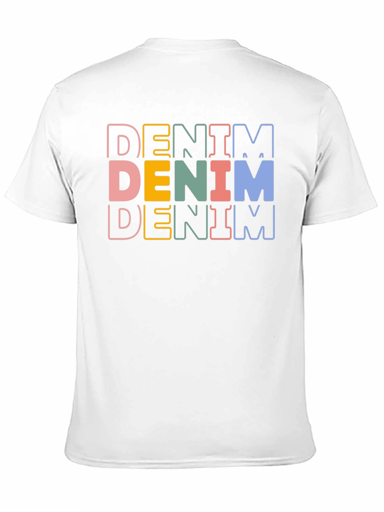 Black Denim Stacked Text Graphic Tee view 11