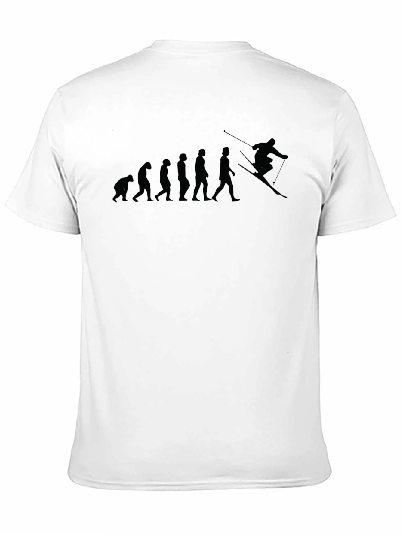 Black Evolution of Skiing Black T-Shirt view 11