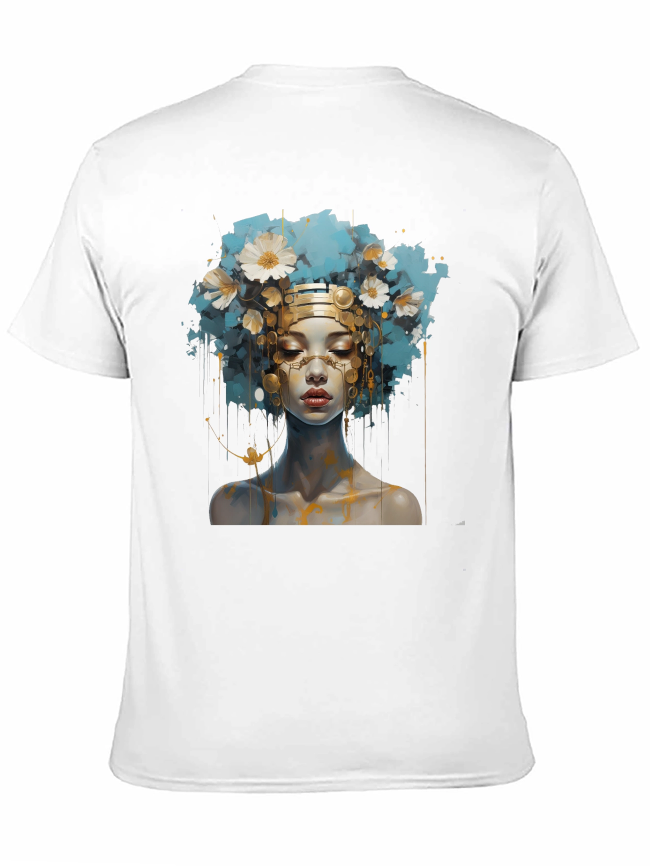 Black Artistic Woman Graphic Black Tee view 11
