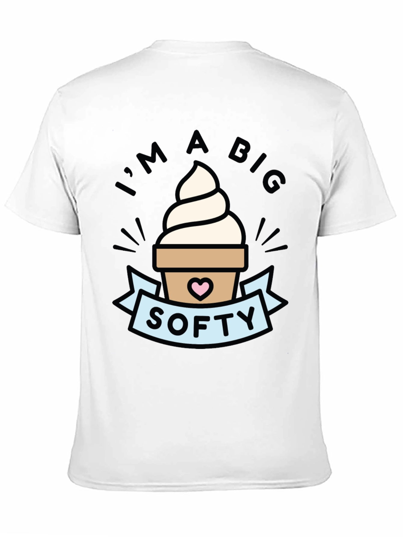 Black I'm a Big Softy Graphic Tee view 11