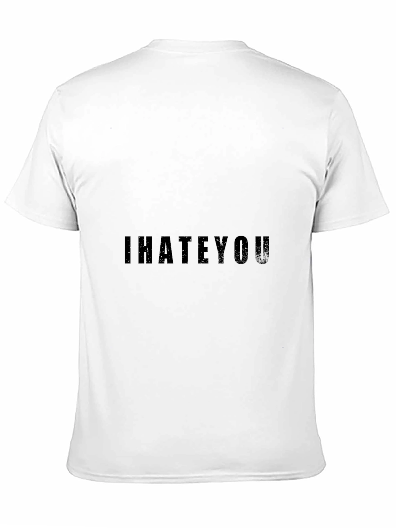 Black I Hate You Graphic T-Shirt - Black Casual Tee view 11