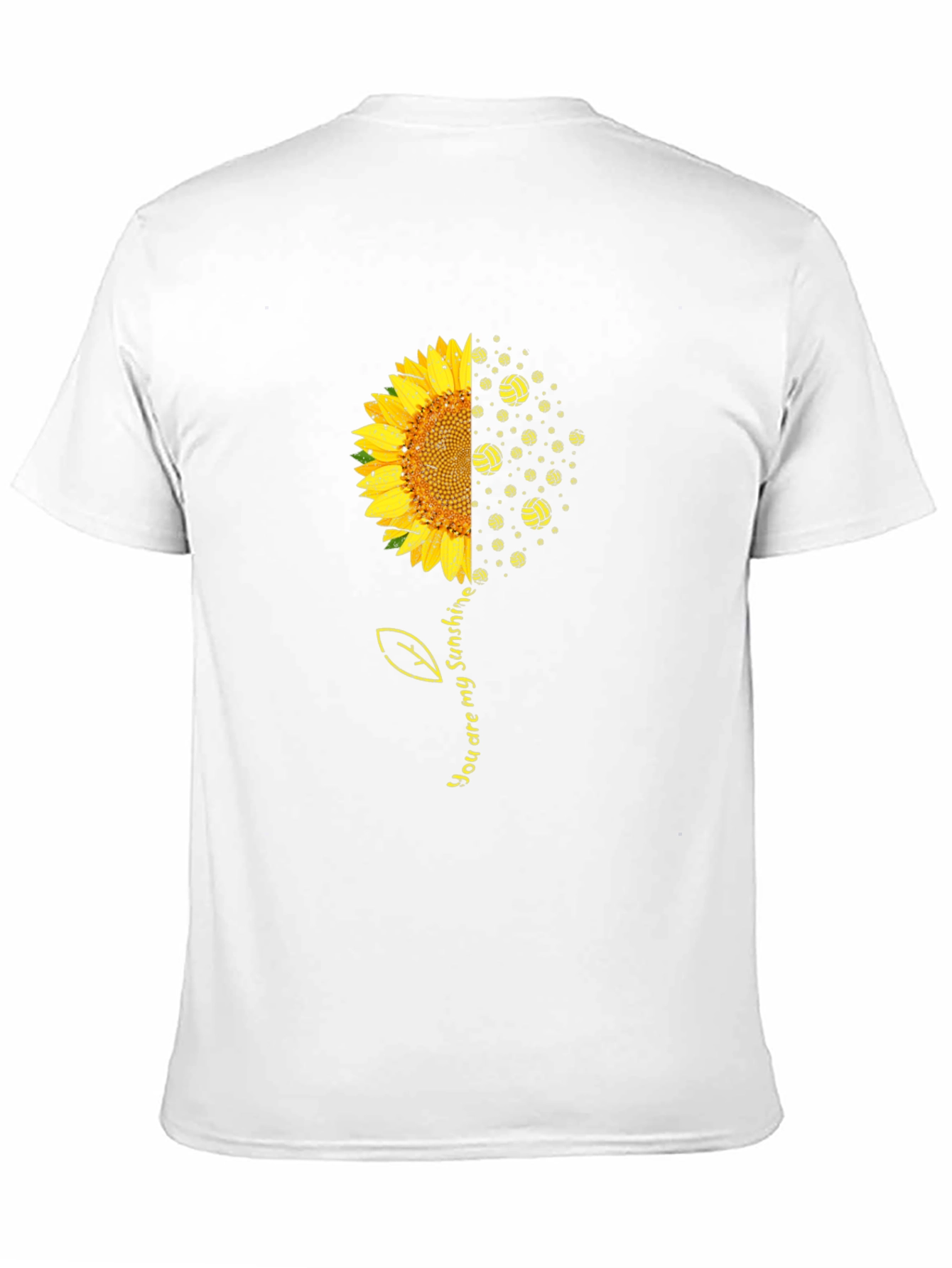 Black Sunflower Volleyball T-Shirt - You Are My Sunshine view 11