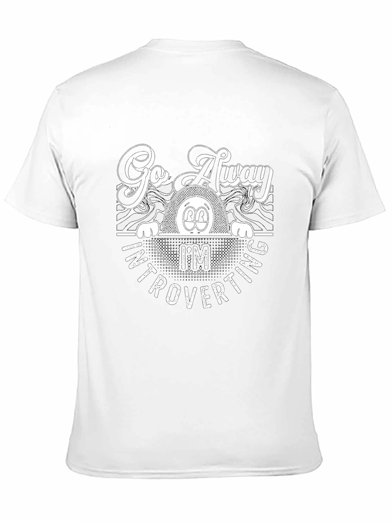 Black Introverting Graphic Tee - Go Away I'm Introverting view 11