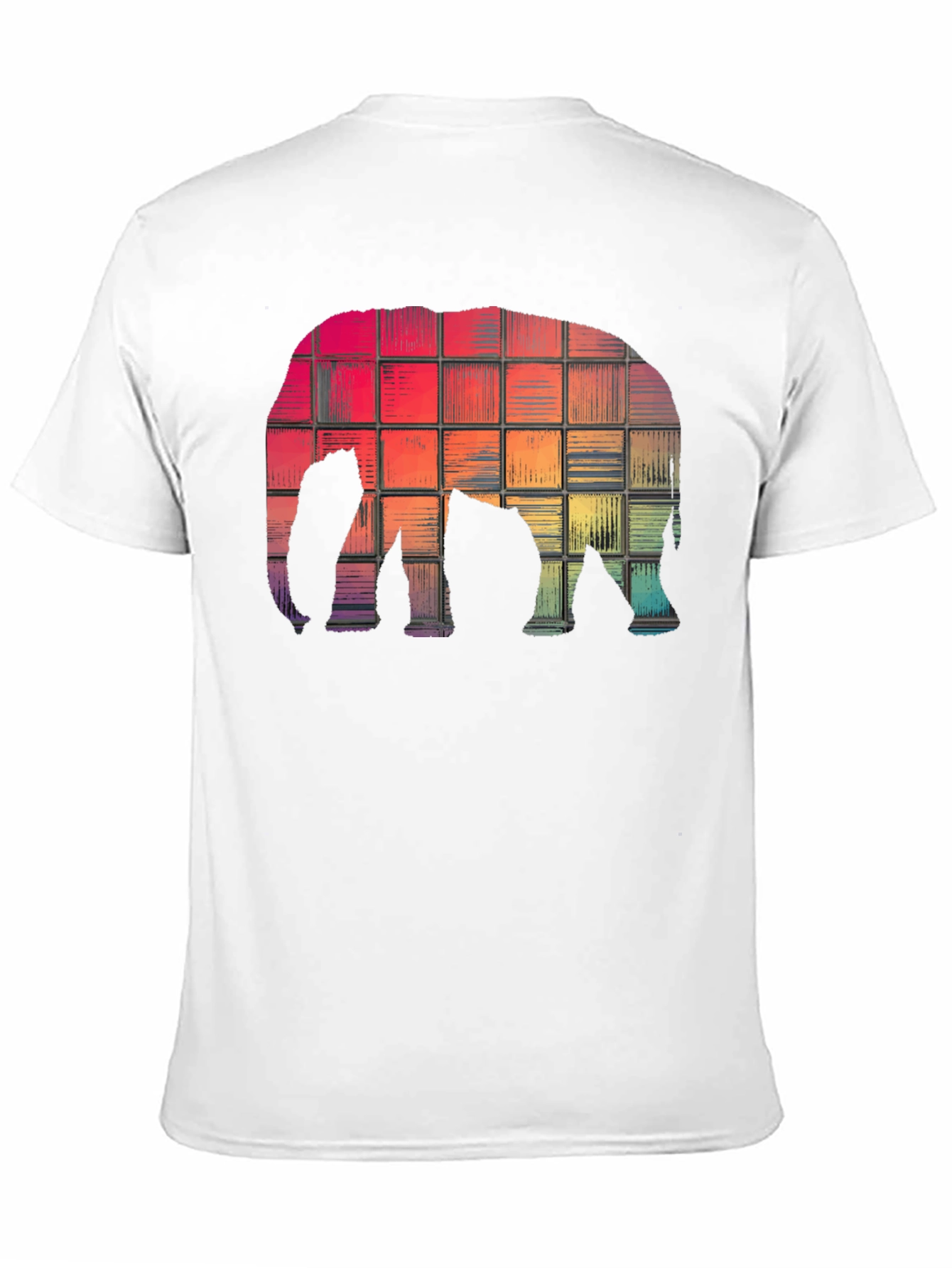 Black Abstract Panda Graphic Print Tee - Men's Black T-Shirt view 11