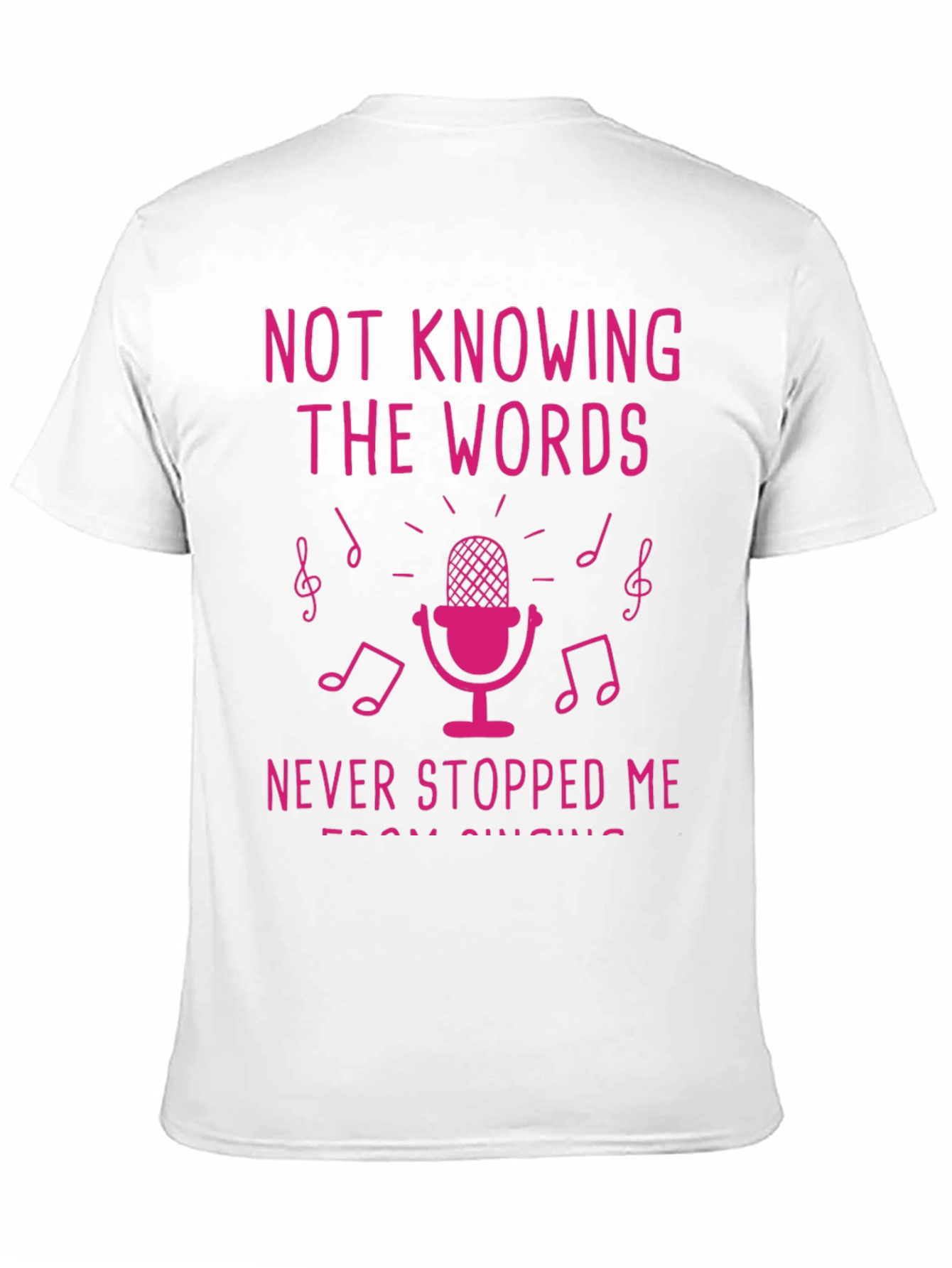 Black Funny Singing T-Shirt - Not Knowing the Words view 11