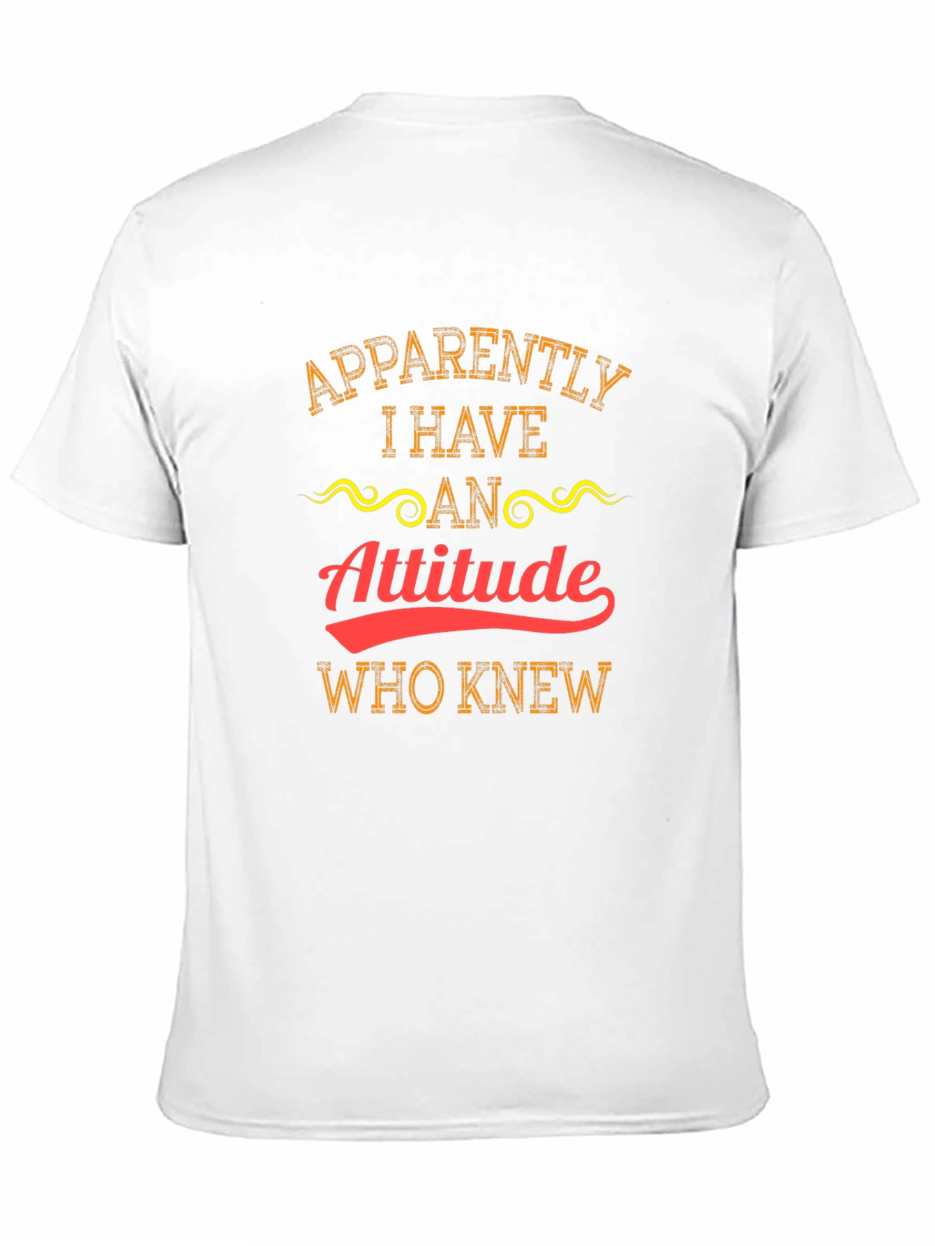 Black Attitude T-Shirt - Funny Graphic Tee view 11