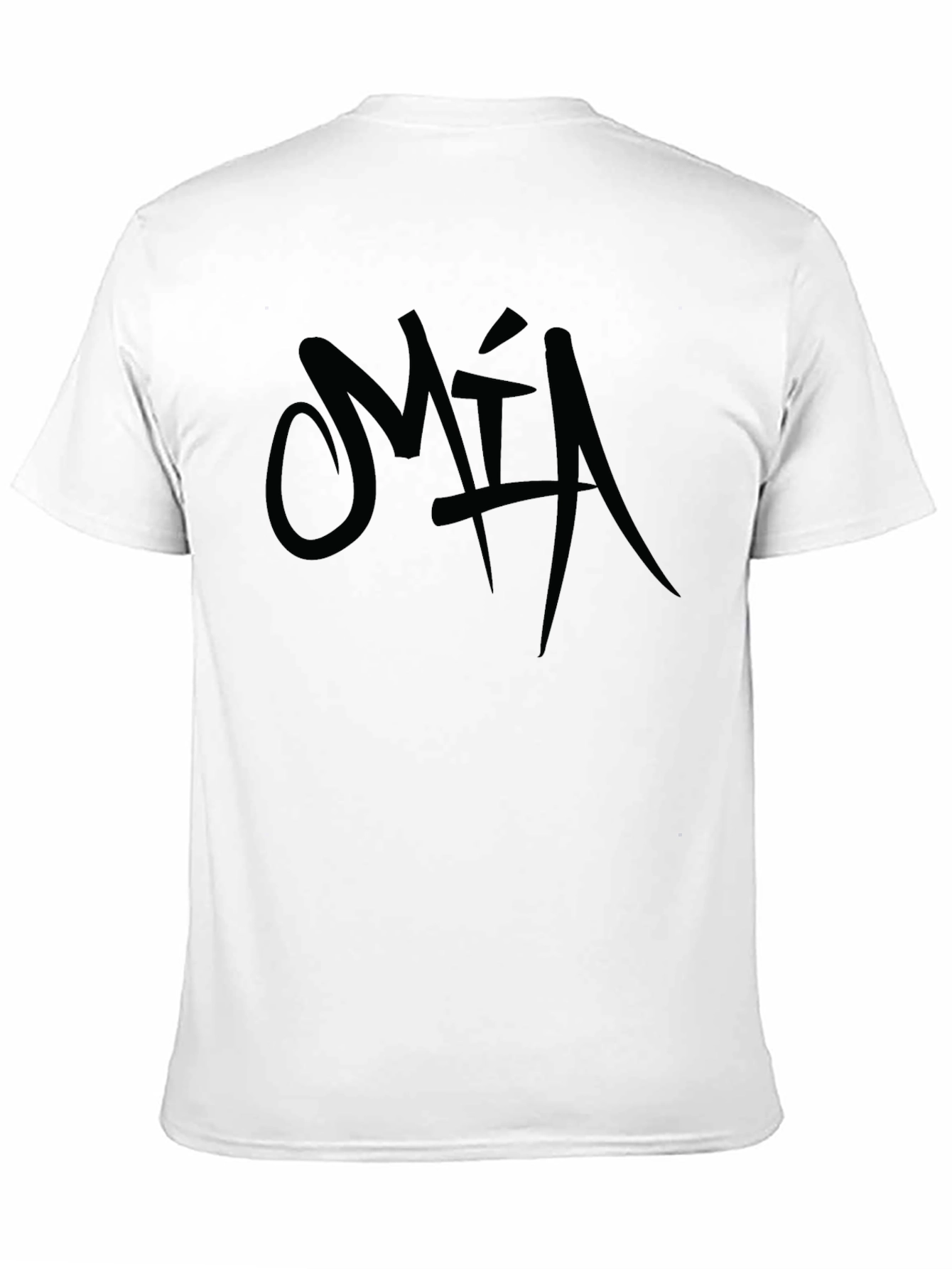 Black Men's Black Graphic T-Shirt - "MIA" Design view 11