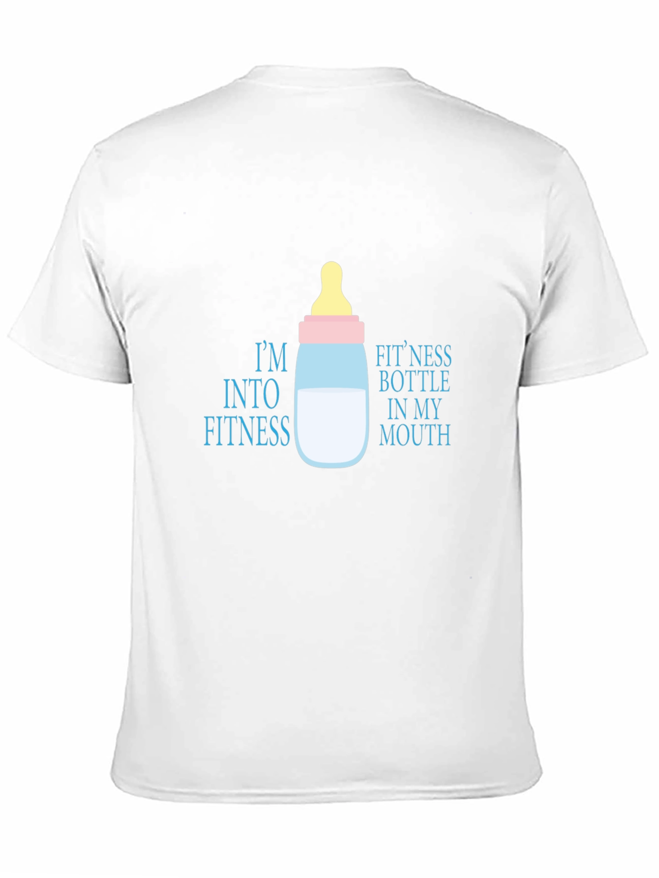 Black Humorous "Fitness Bottle" Graphic T-Shirt view 11